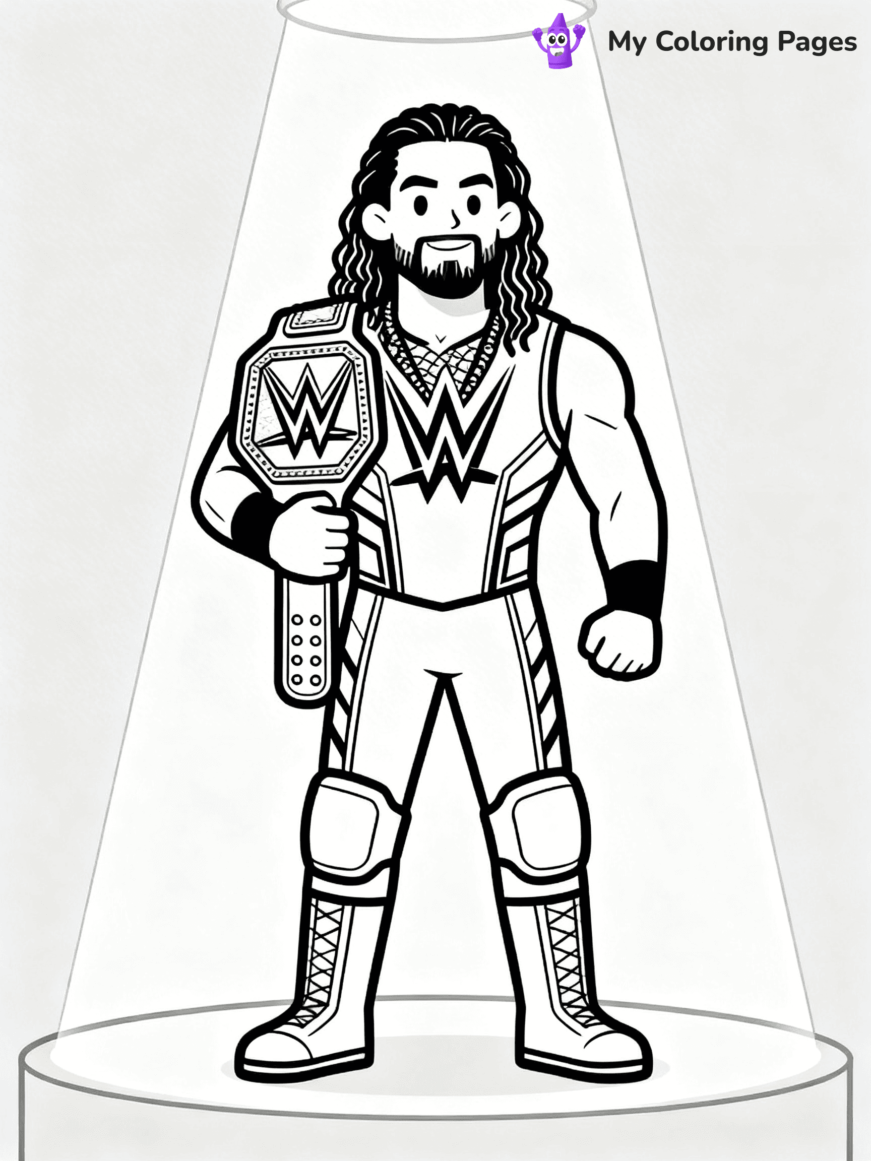 Roman Reigns Coloring Pages - 24