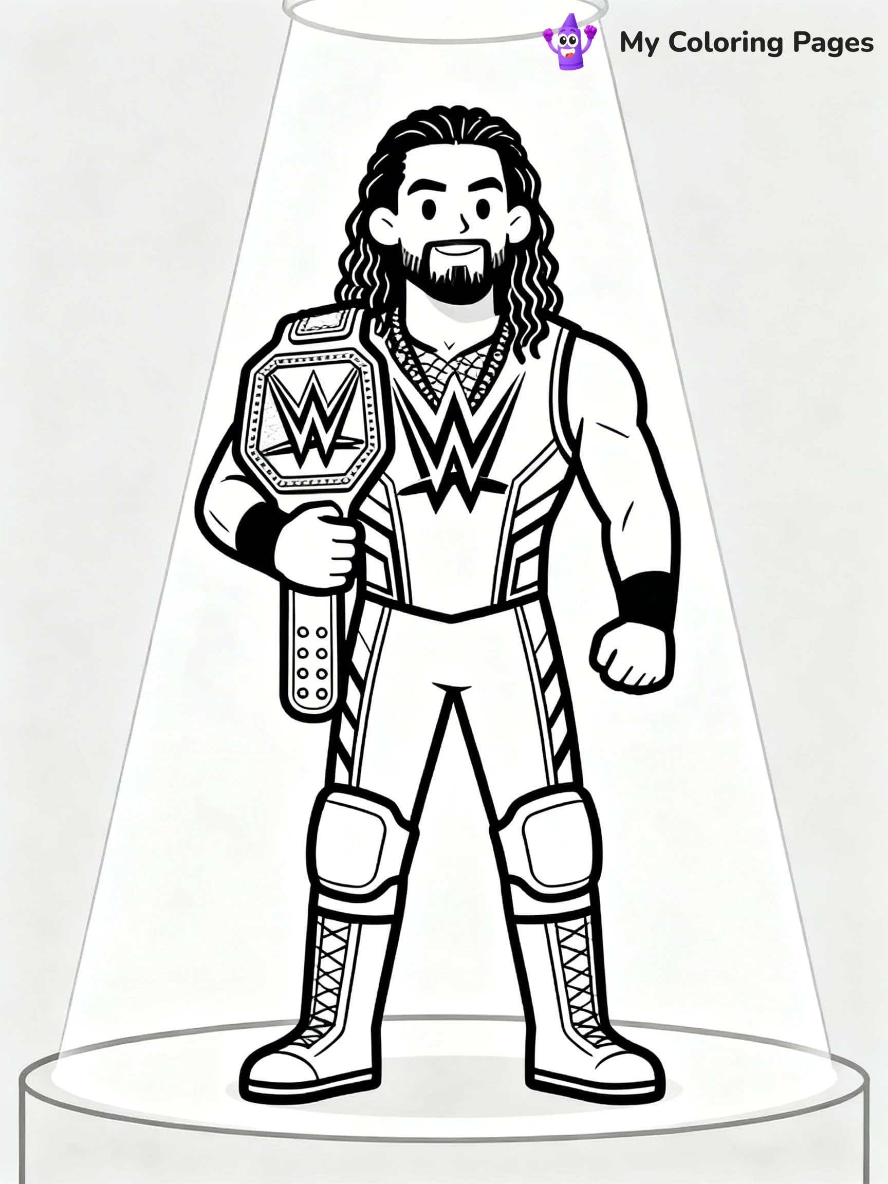 Roman Reigns Coloring Pages - 24