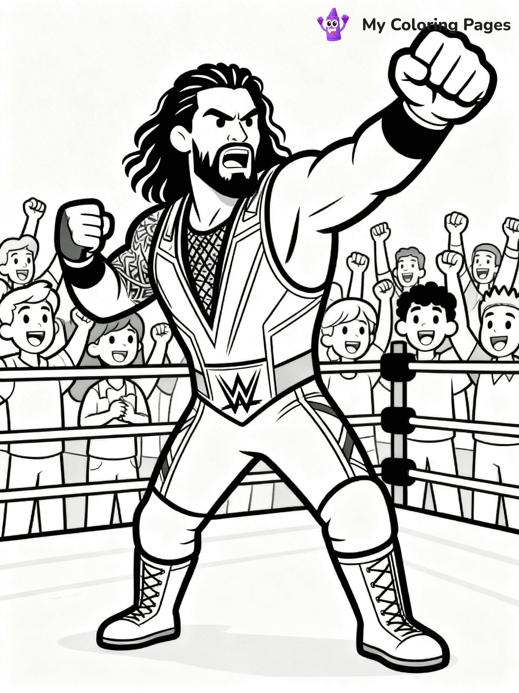 Roman Reigns Coloring Pages - 22