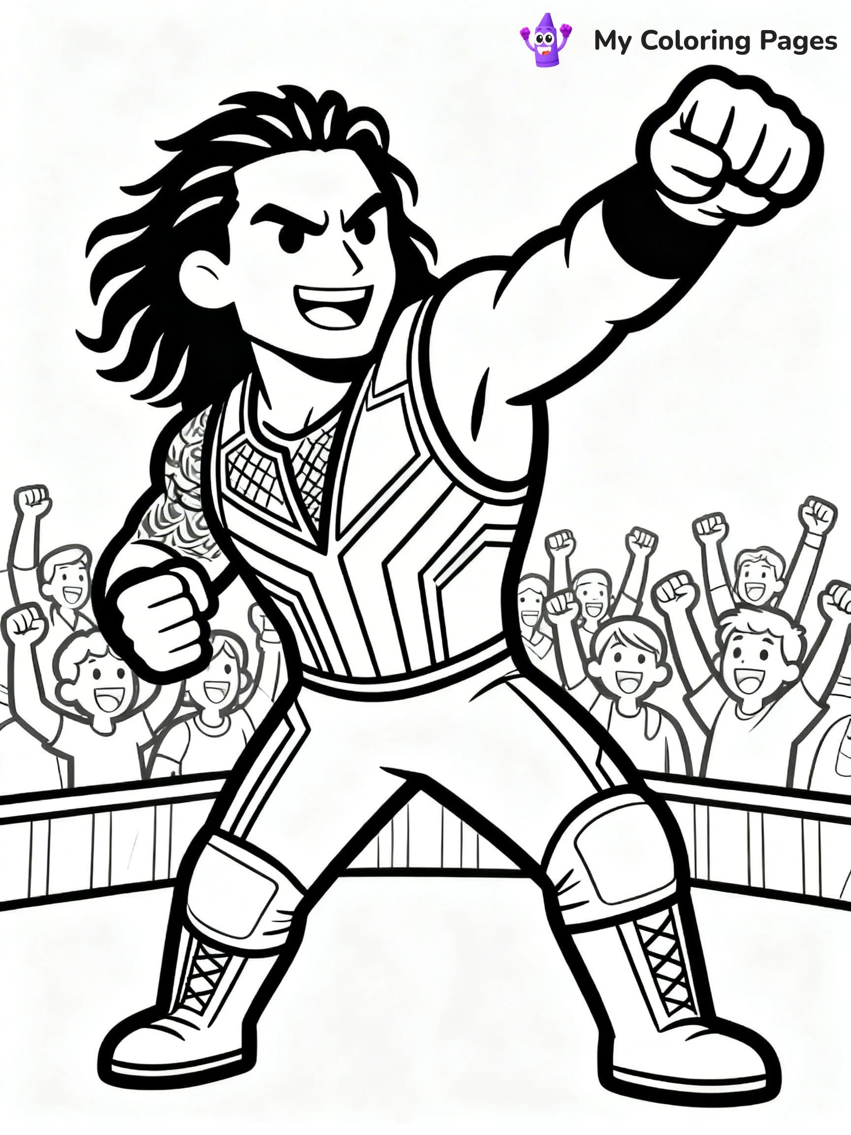 Roman Reigns Coloring Pages - 21