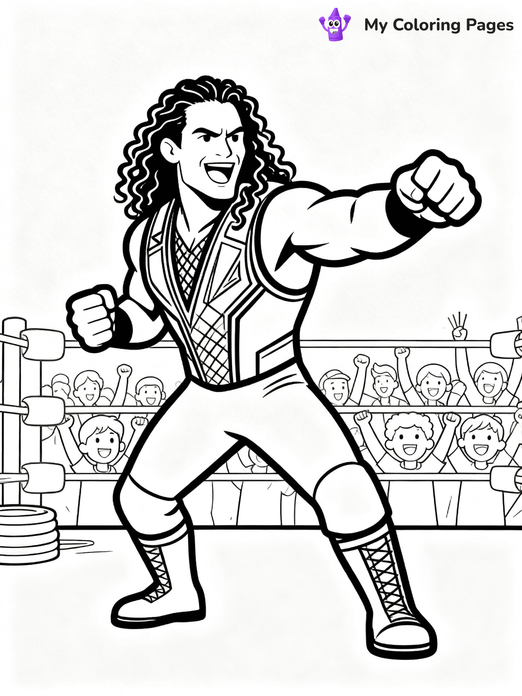 Roman Reigns Coloring Pages - 20