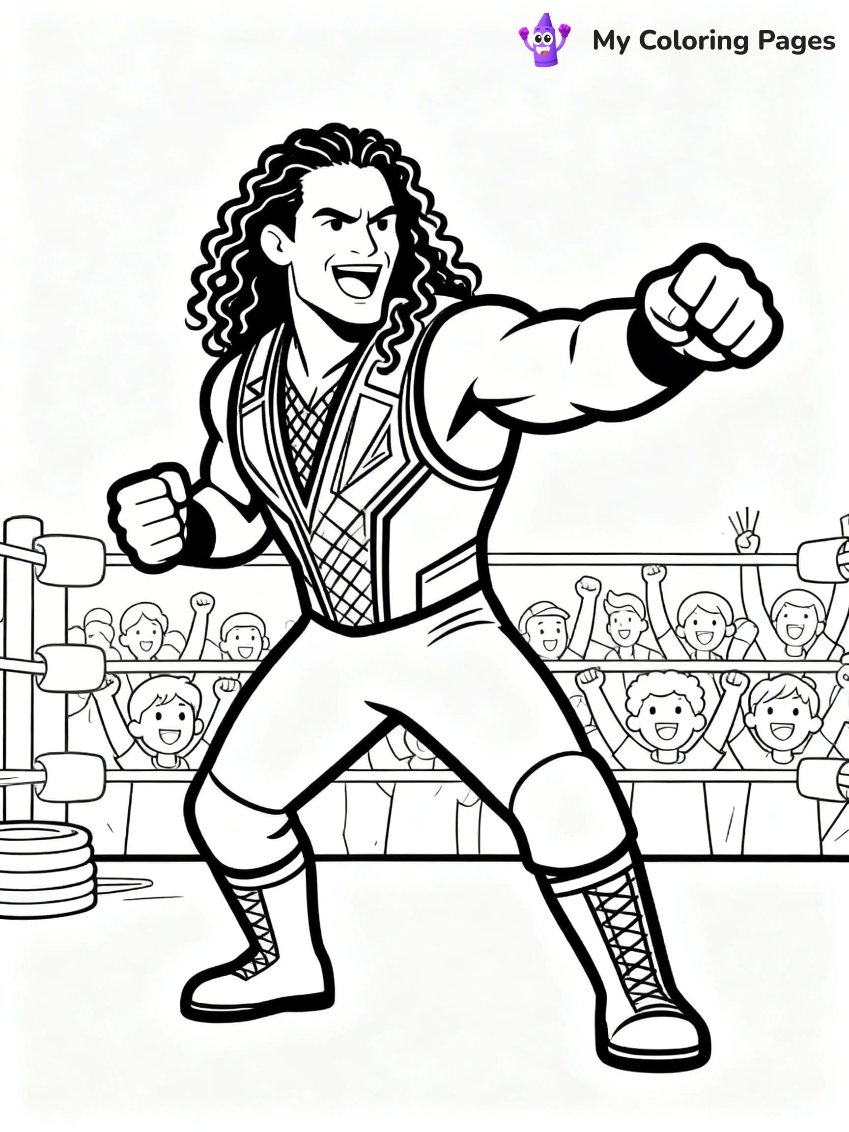 Roman Reigns Coloring Pages - 20