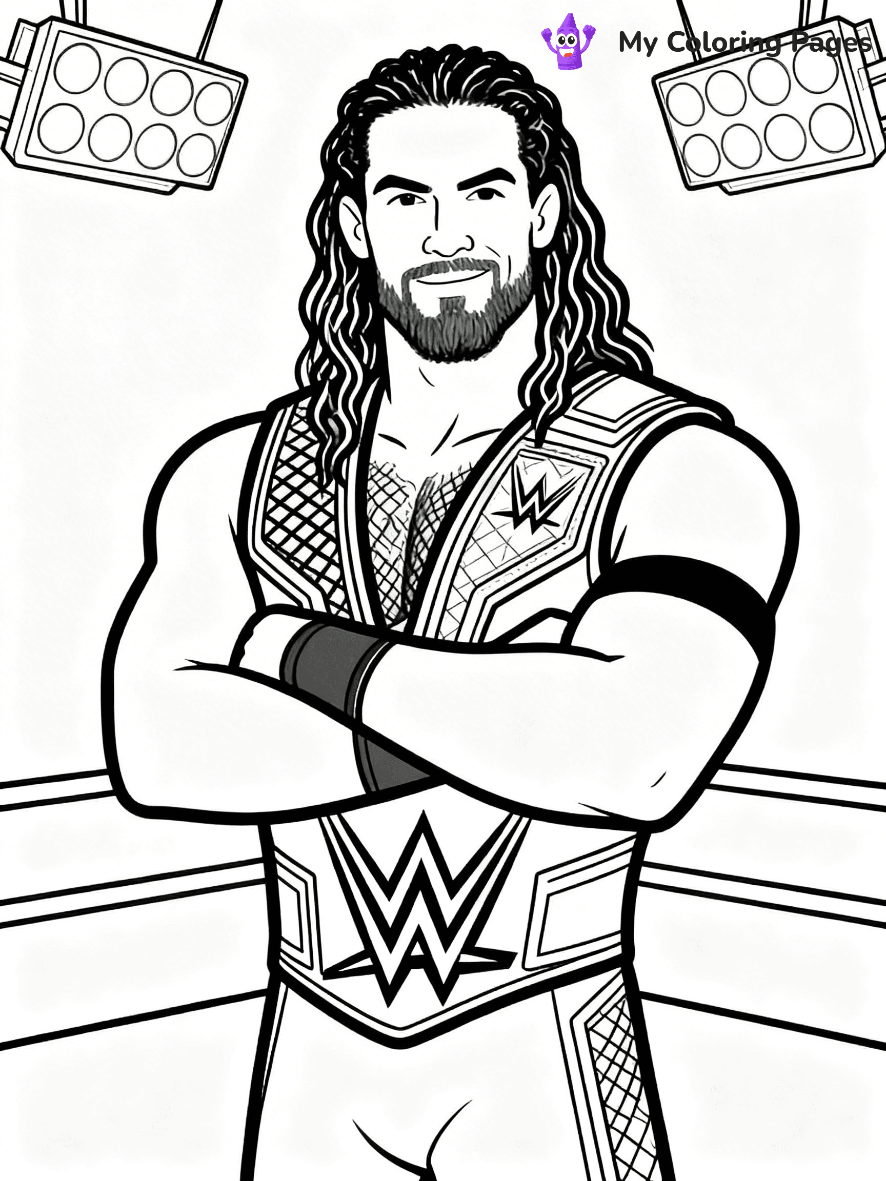 Roman Reigns Coloring Pages - 15