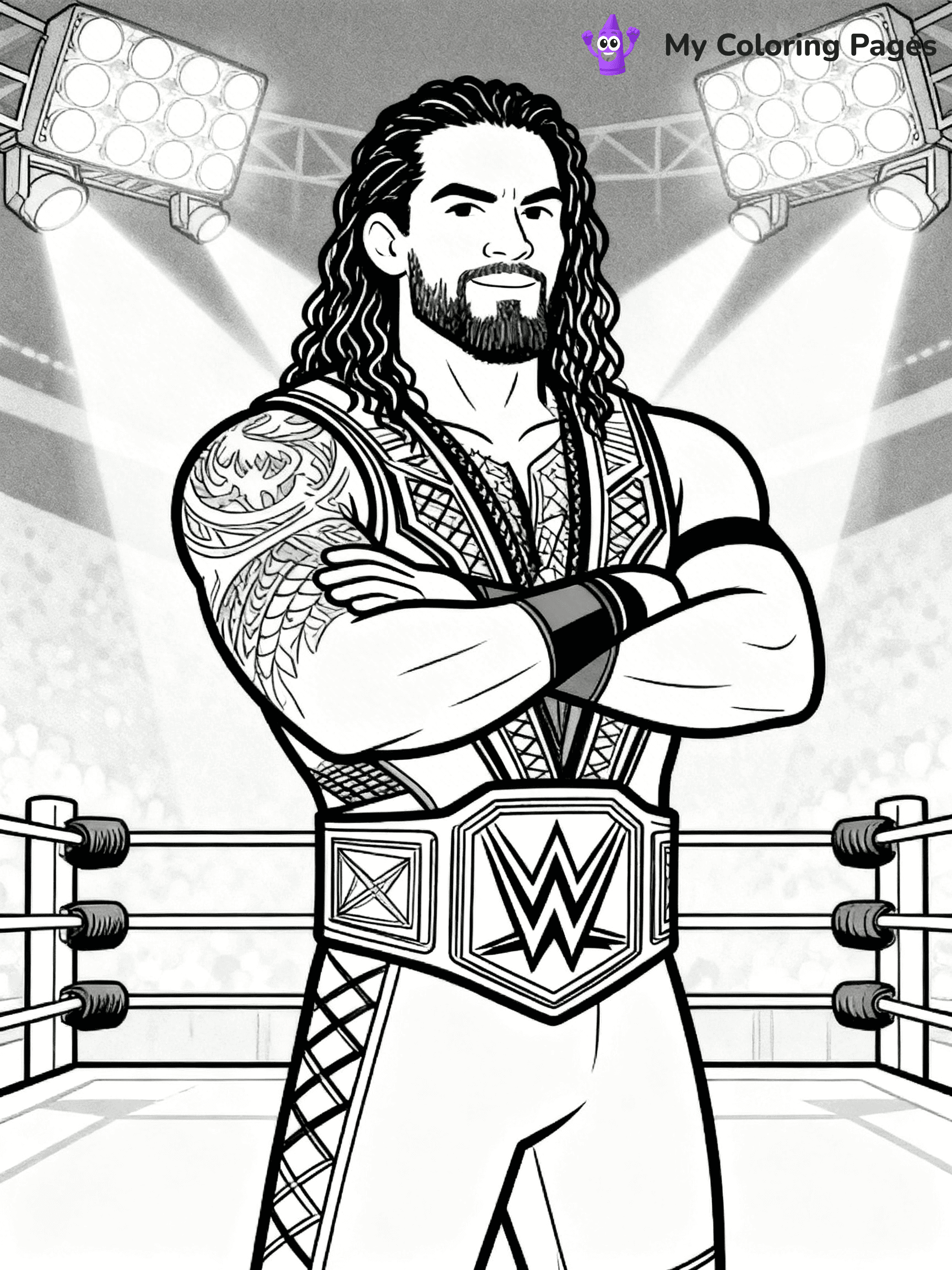 Roman Reigns Coloring Pages - 14
