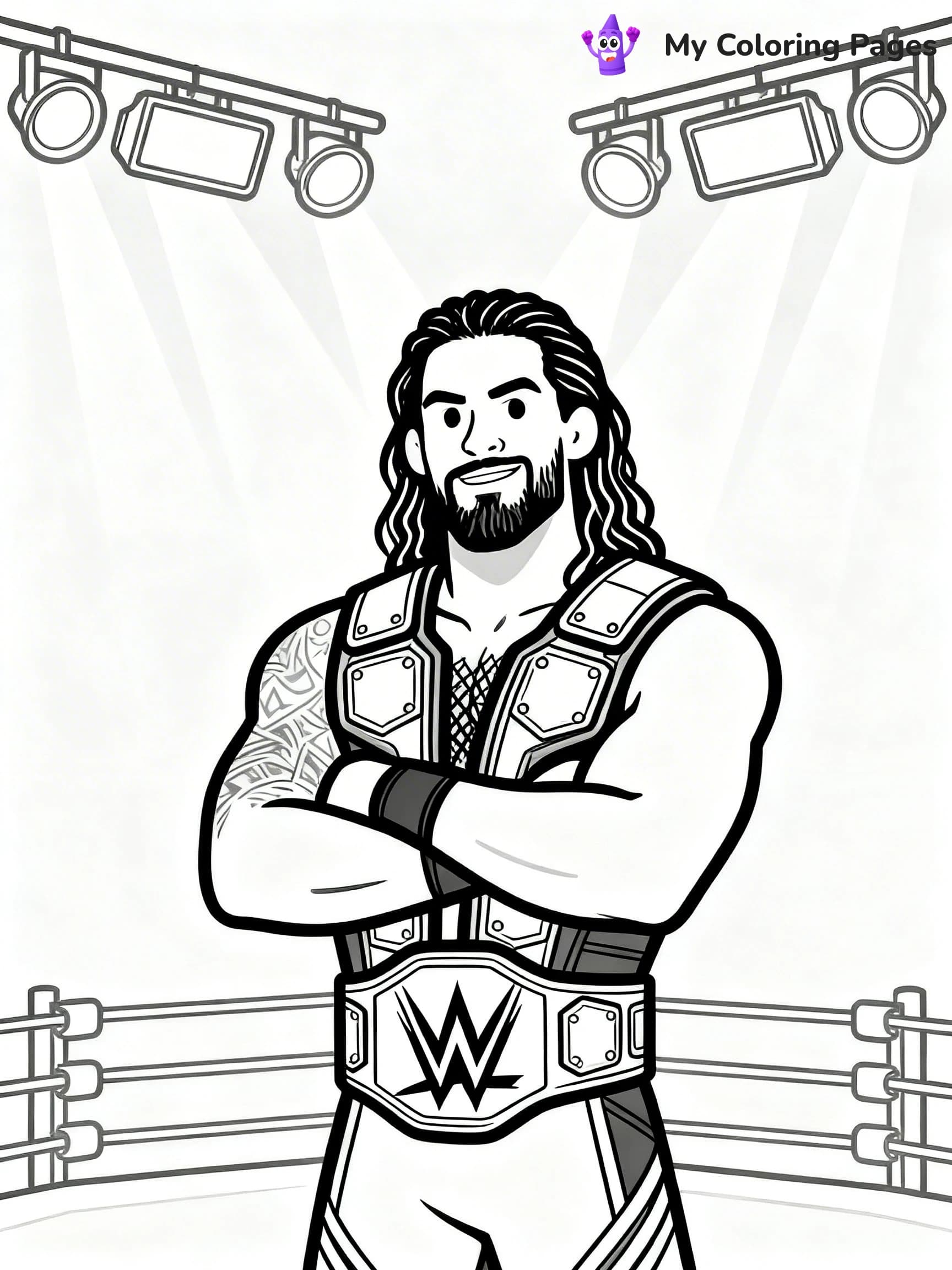 Roman Reigns Coloring Pages - 13