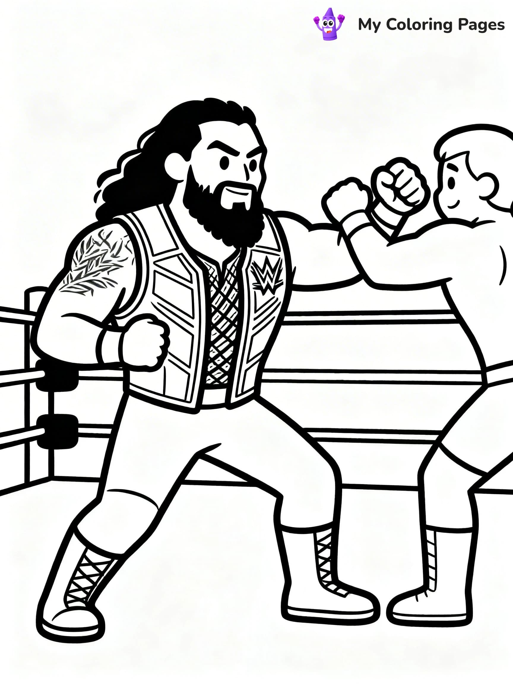 Roman Reigns Coloring Pages - 10