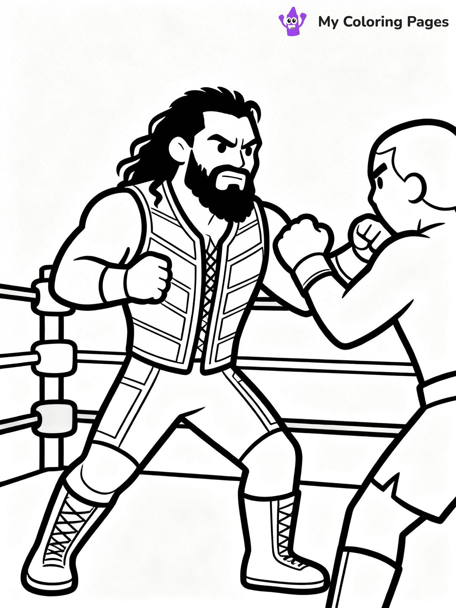 Roman Reigns Coloring Pages - 9