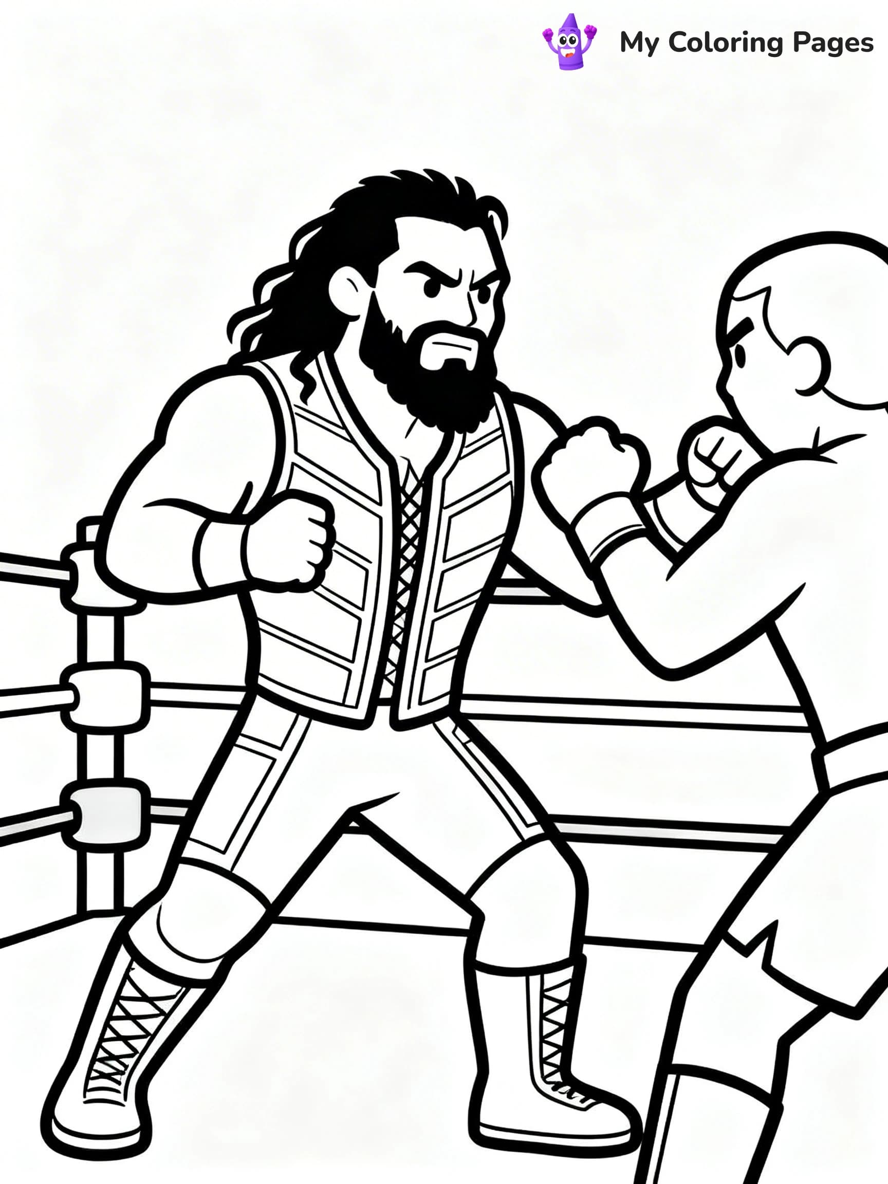 Roman Reigns Coloring Pages - 9