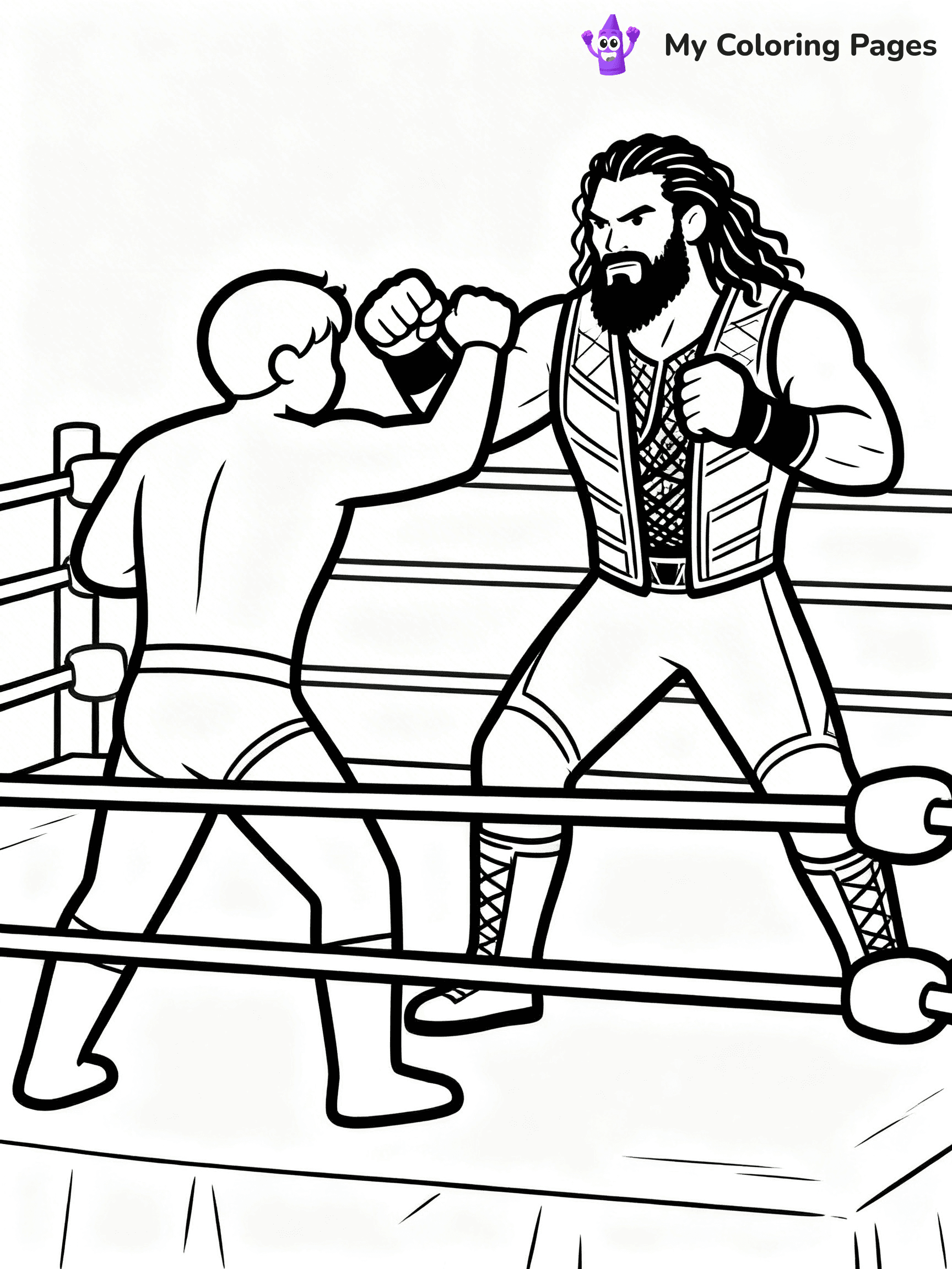 Roman Reigns Coloring Pages - 8