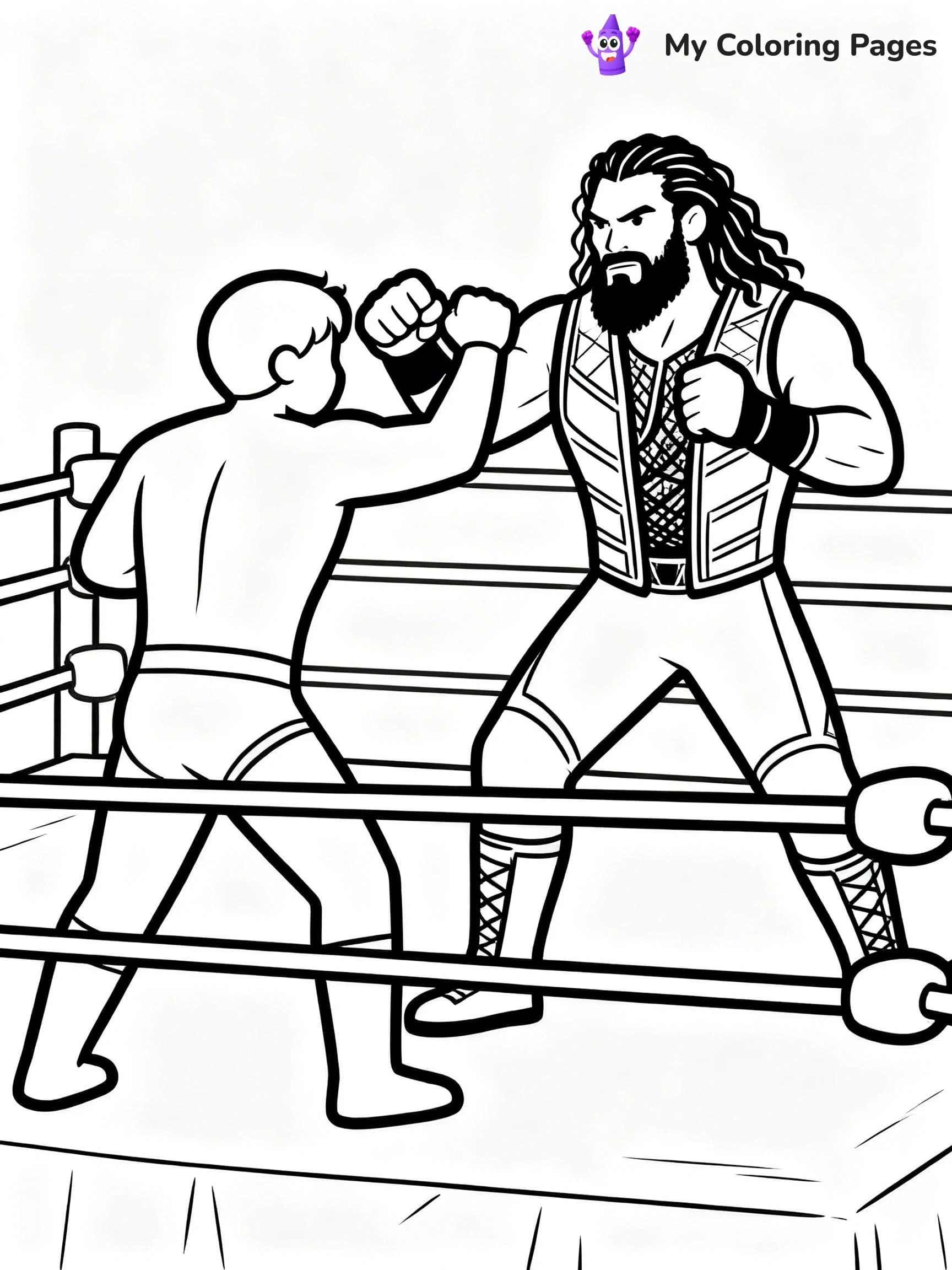 Roman Reigns Coloring Pages - 8