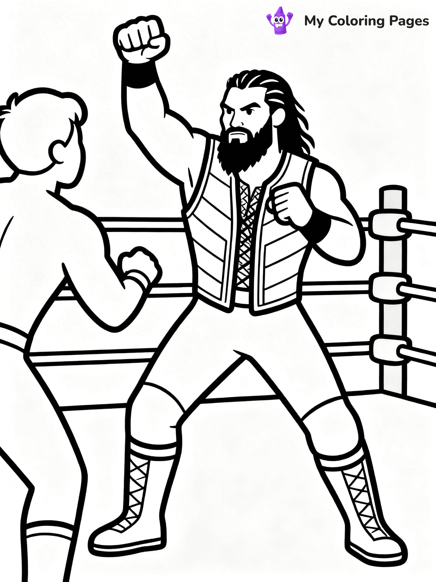 Roman Reigns Coloring Pages - 7