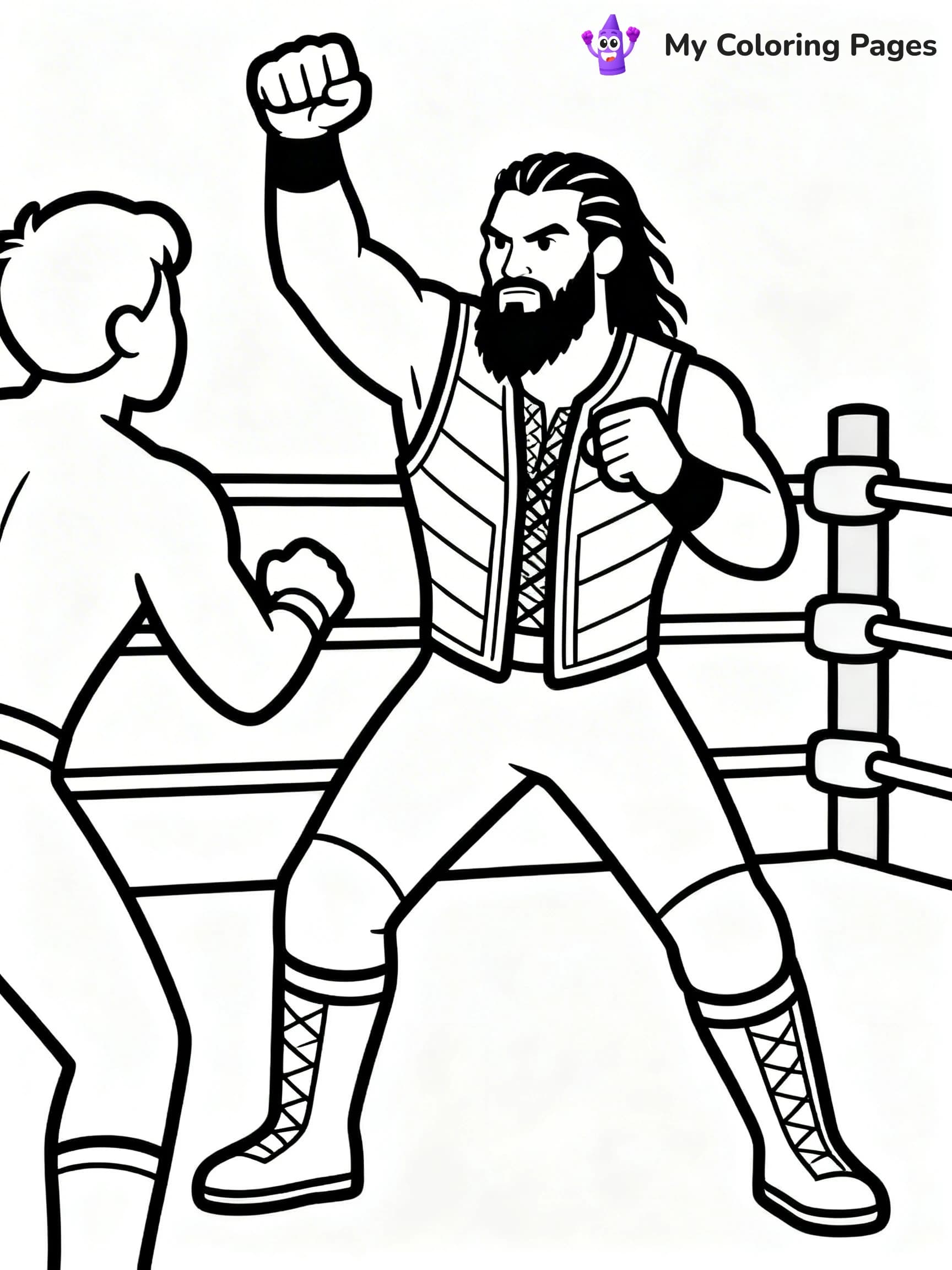 Roman Reigns Coloring Pages - 7