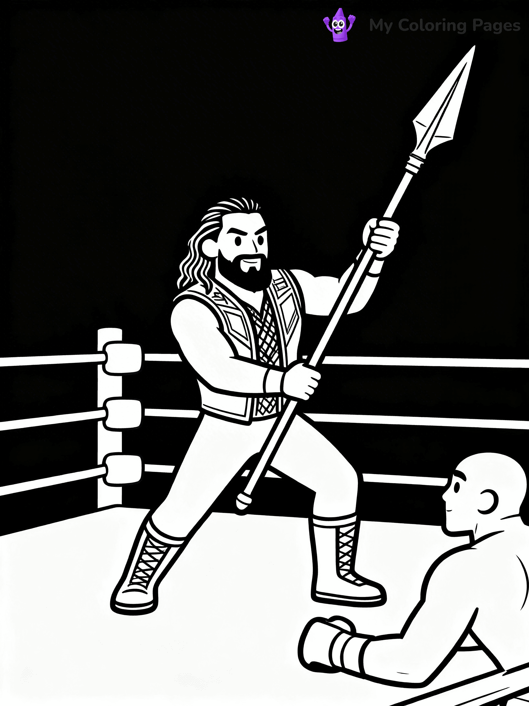 Roman Reigns Coloring Pages - 6
