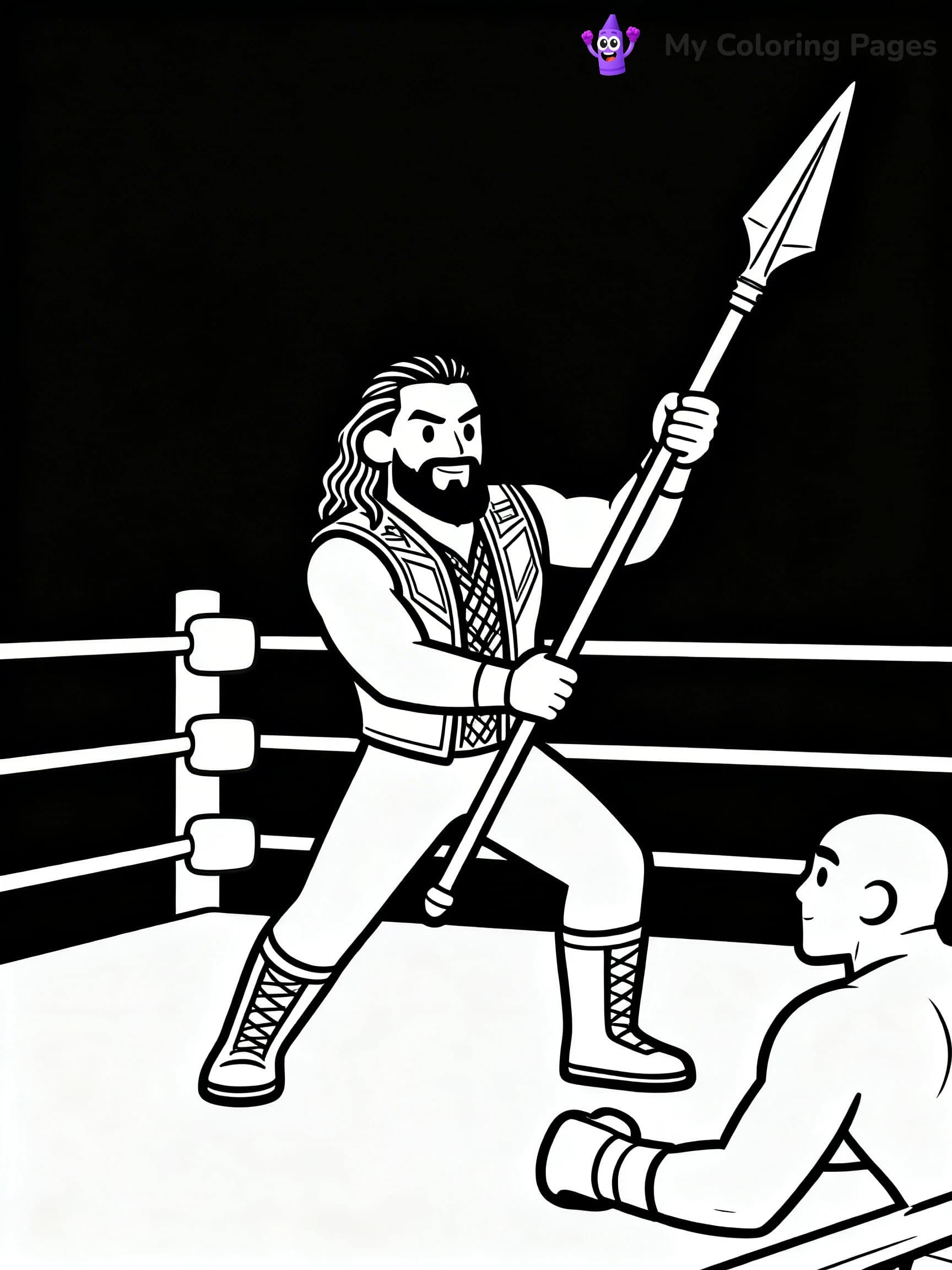 Roman Reigns Coloring Pages - 6