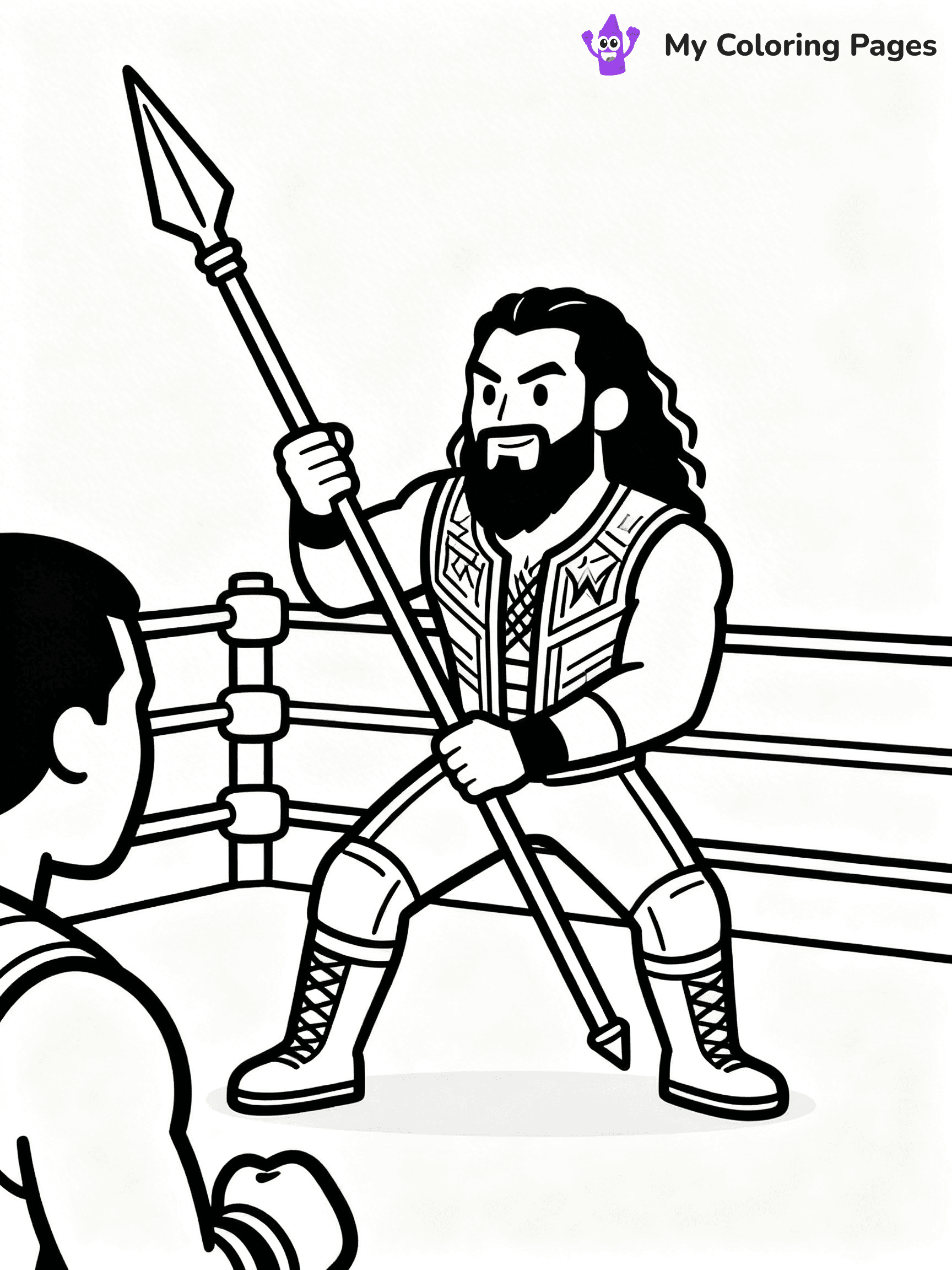 Roman Reigns Coloring Pages - 5