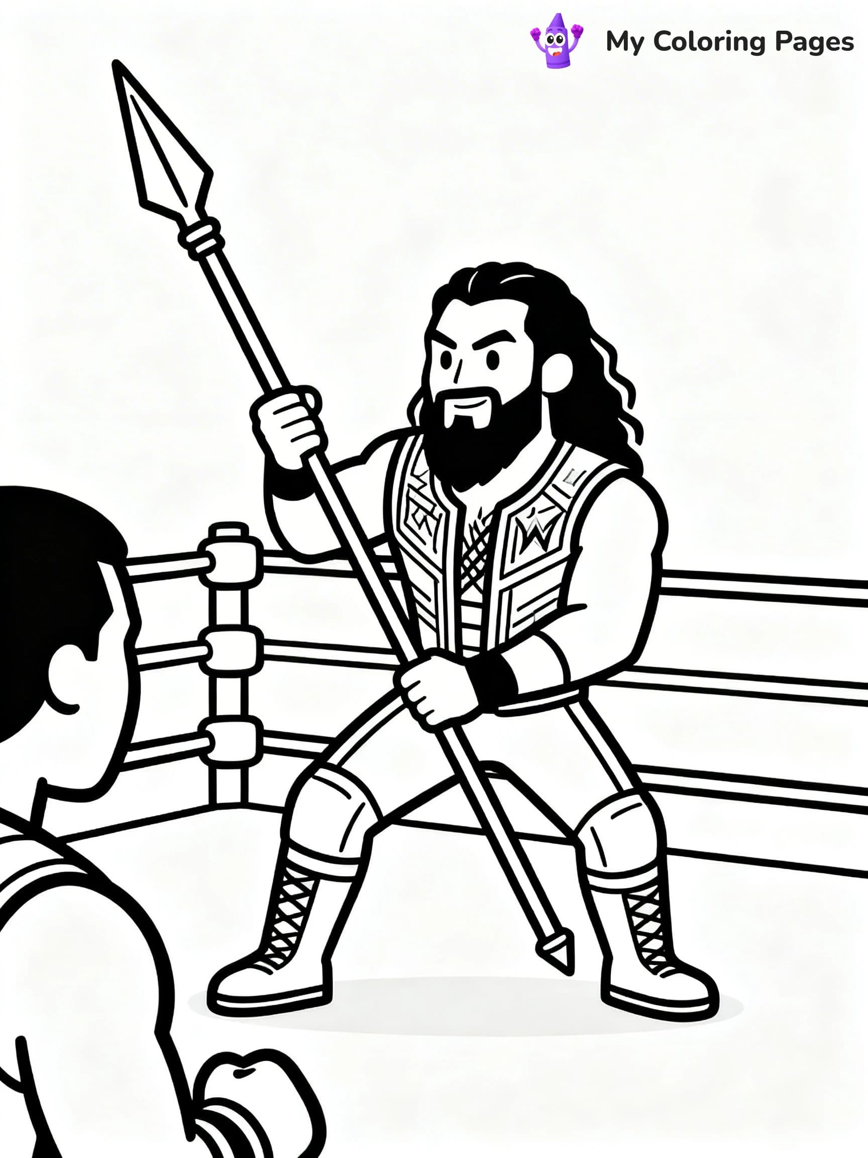Roman Reigns Coloring Pages - 5