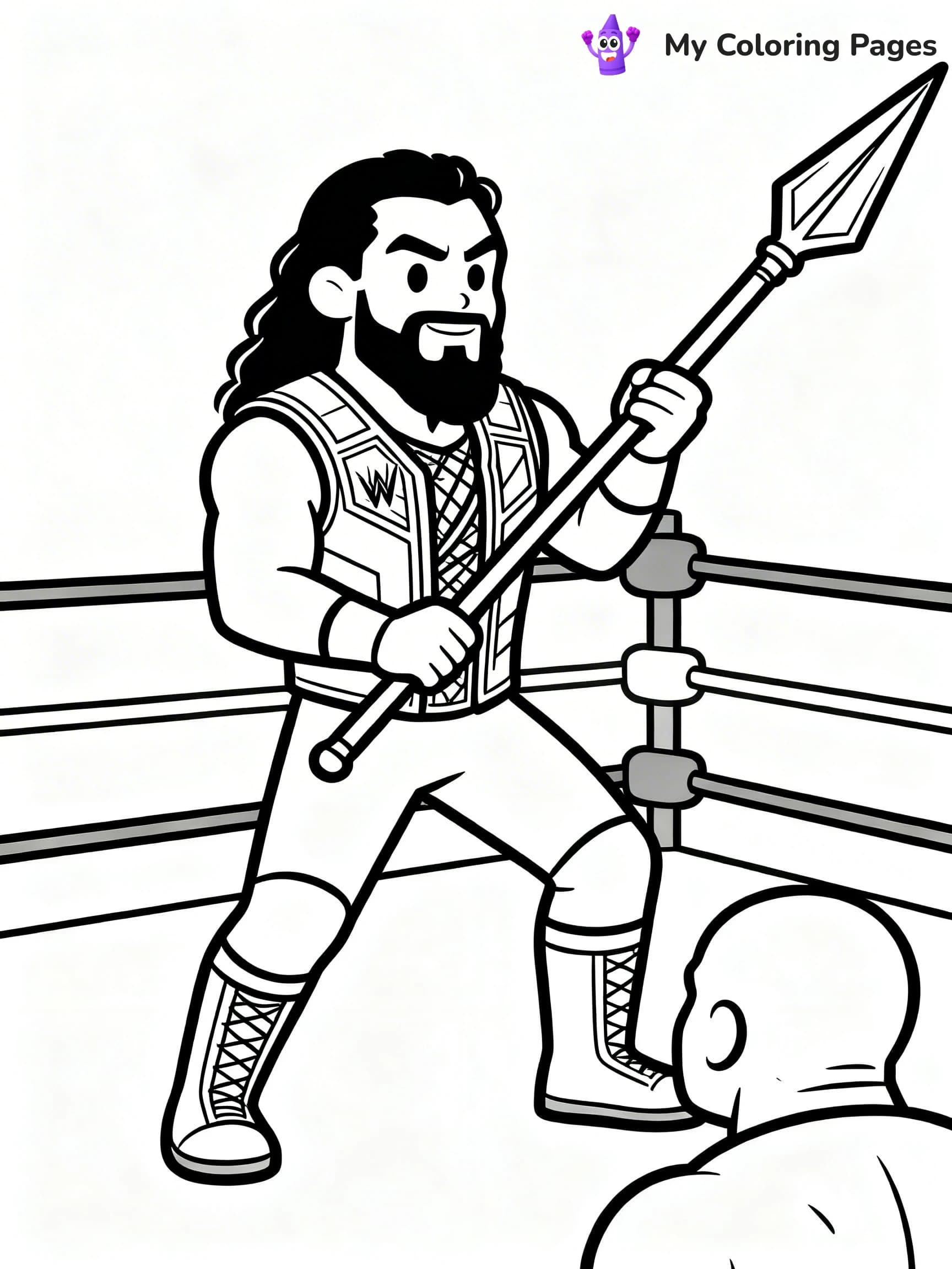 Roman Reigns Coloring Pages - 3
