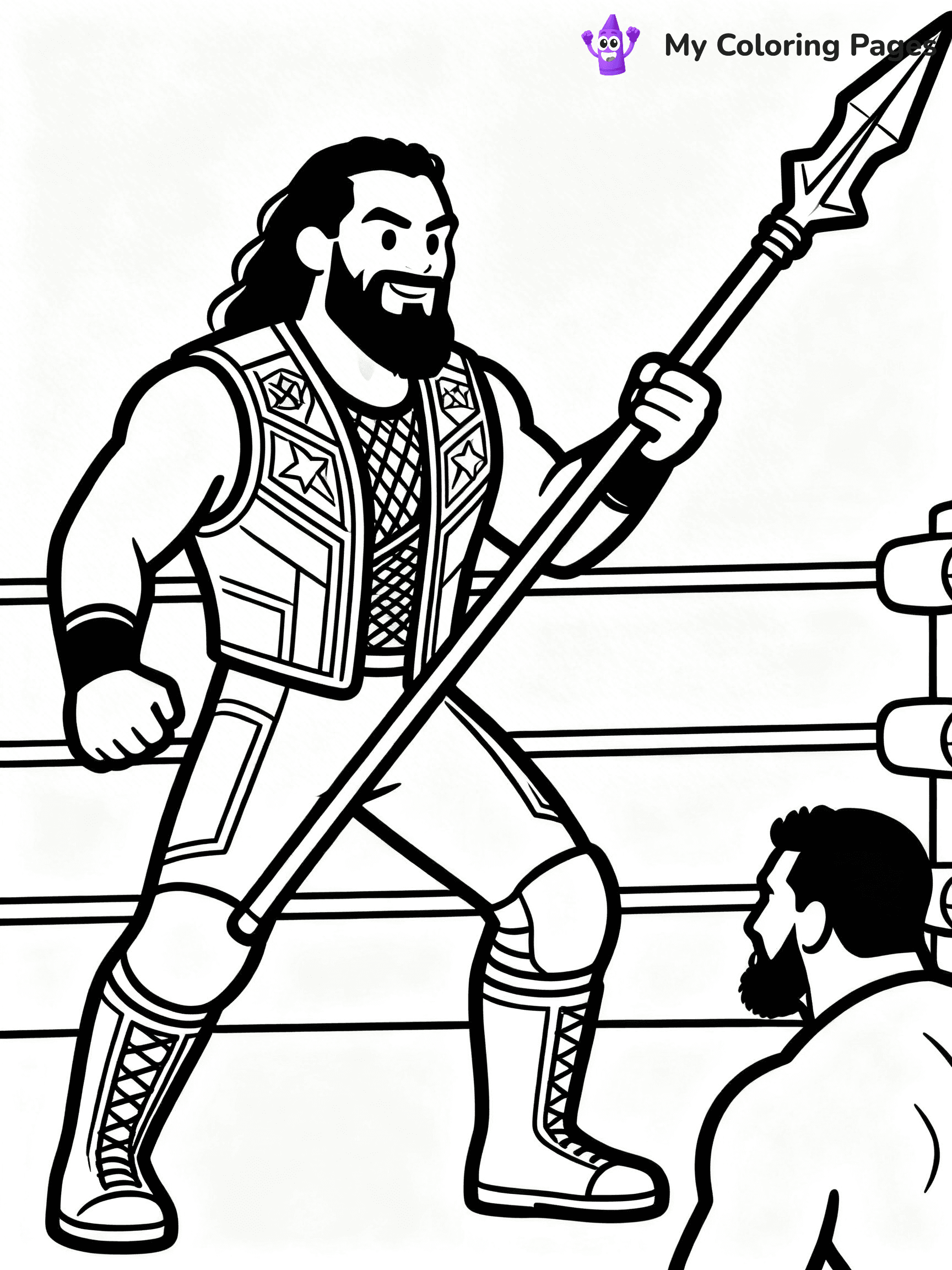 Roman Reigns Coloring Pages - 2