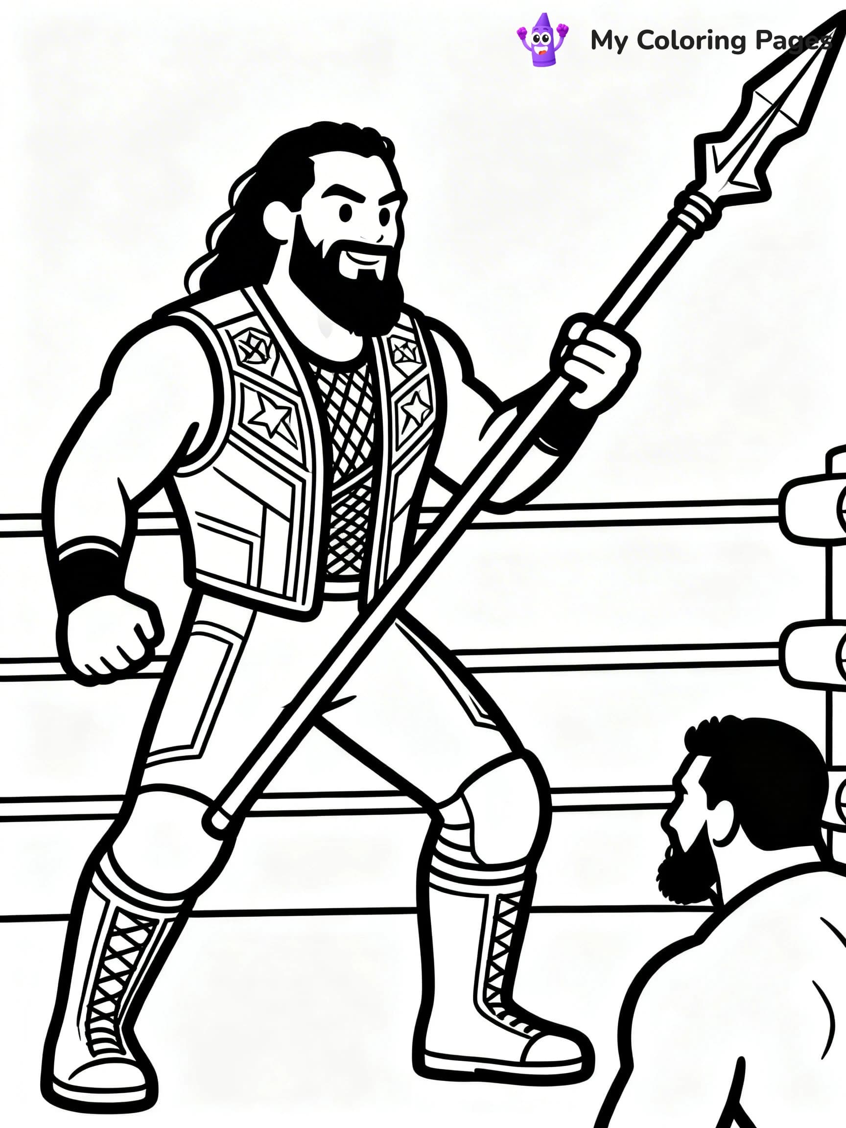 Roman Reigns Coloring Pages - 2