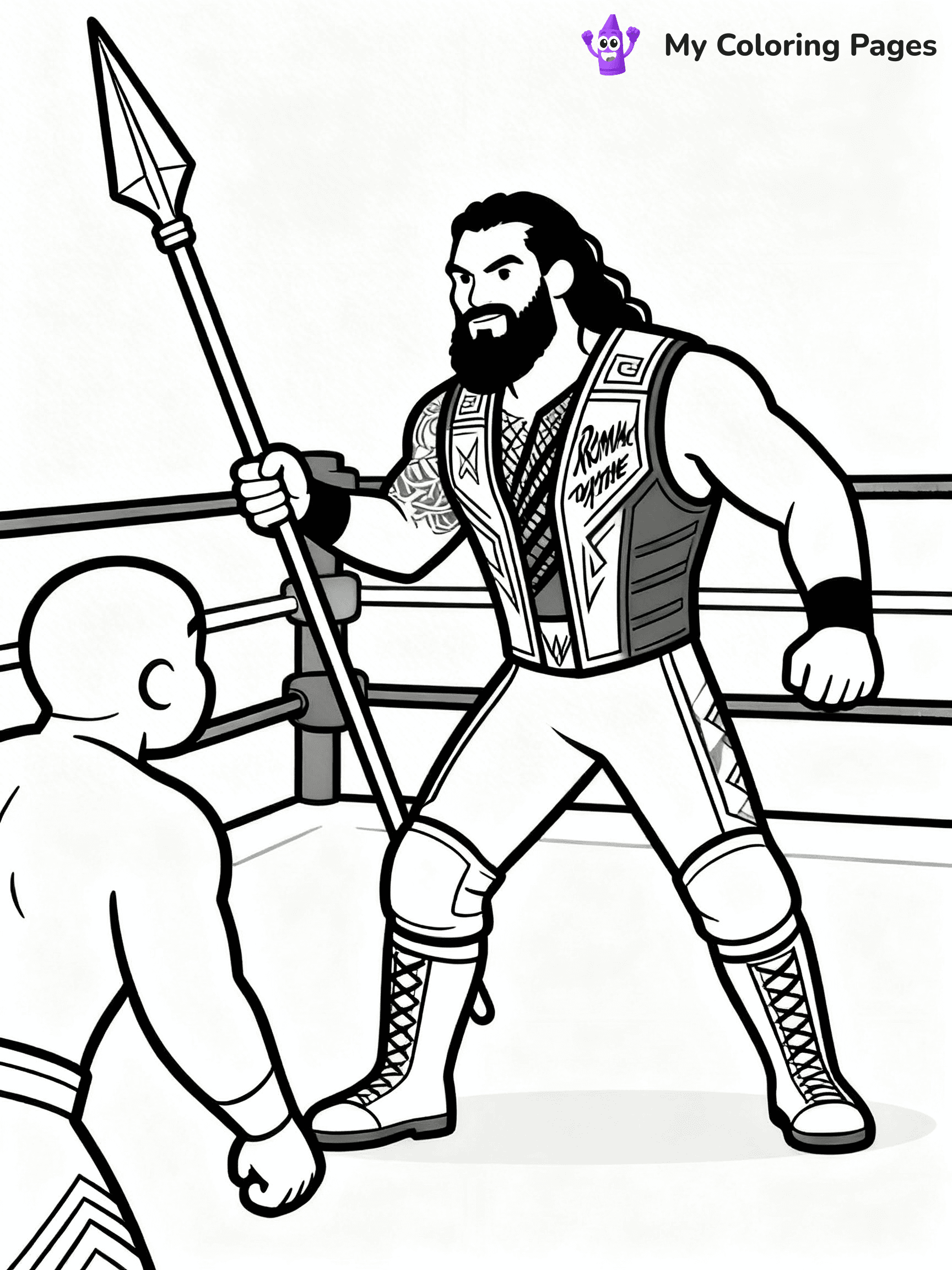 Roman Reigns Coloring Pages - 1