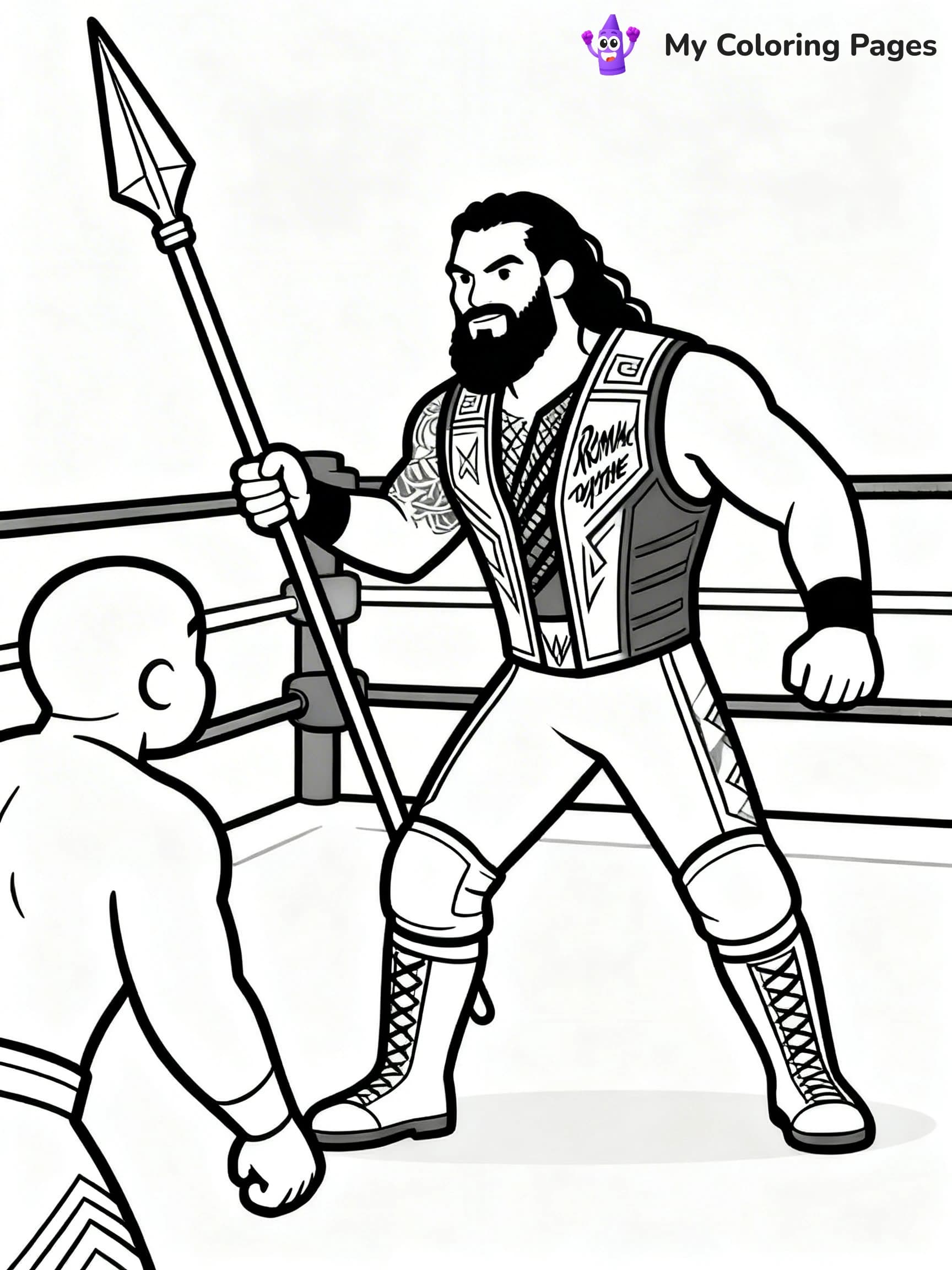 Roman Reigns Coloring Pages - 1