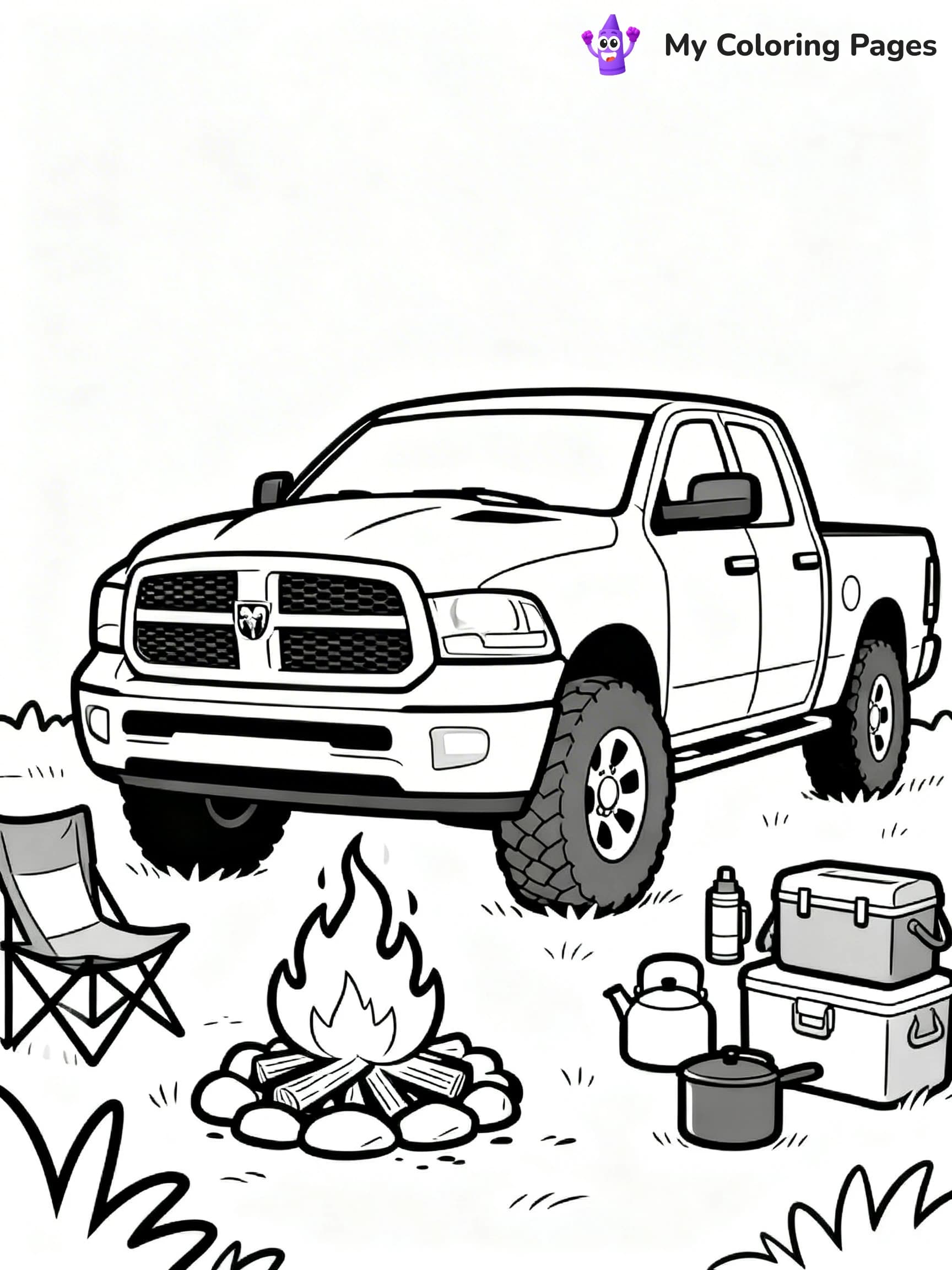 Ram Truck Coloring Pages - 19