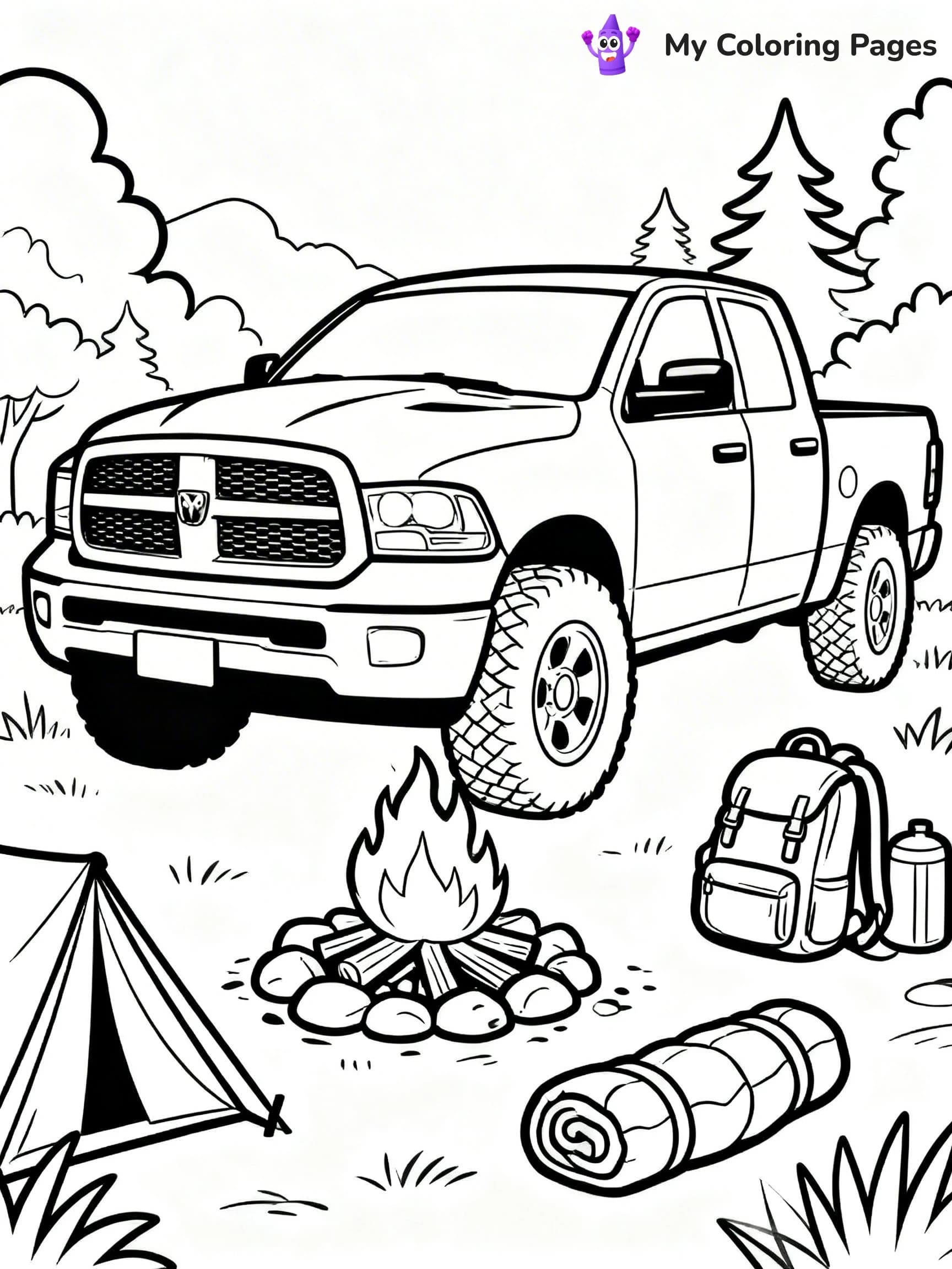 Ram Truck Coloring Pages - 17