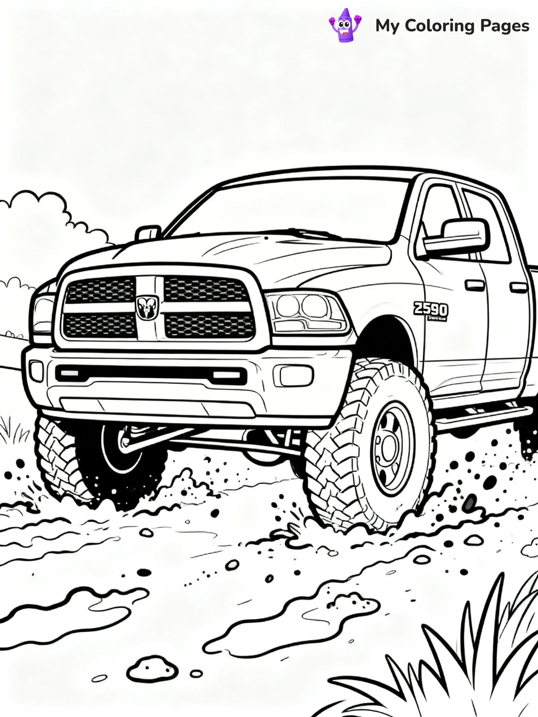 Ram Truck Coloring Pages - 7