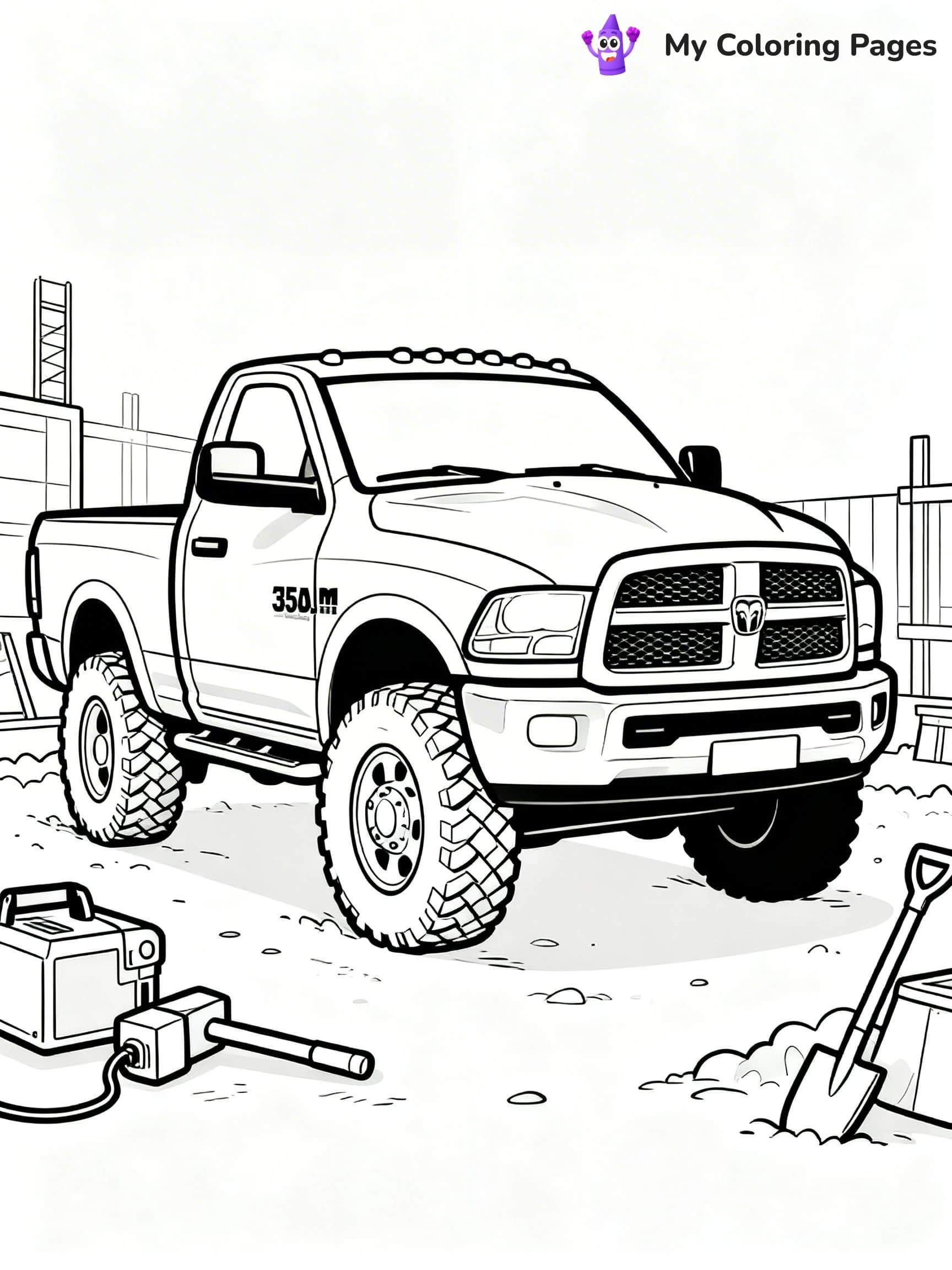 Ram Truck Coloring Pages - 6