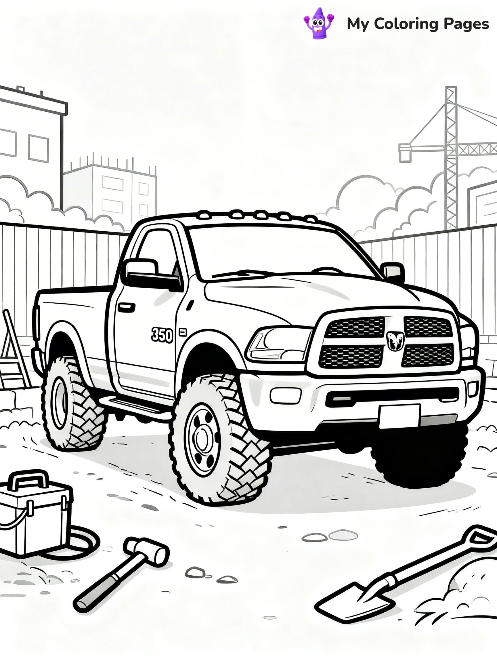 Ram Truck Coloring Pages - 4