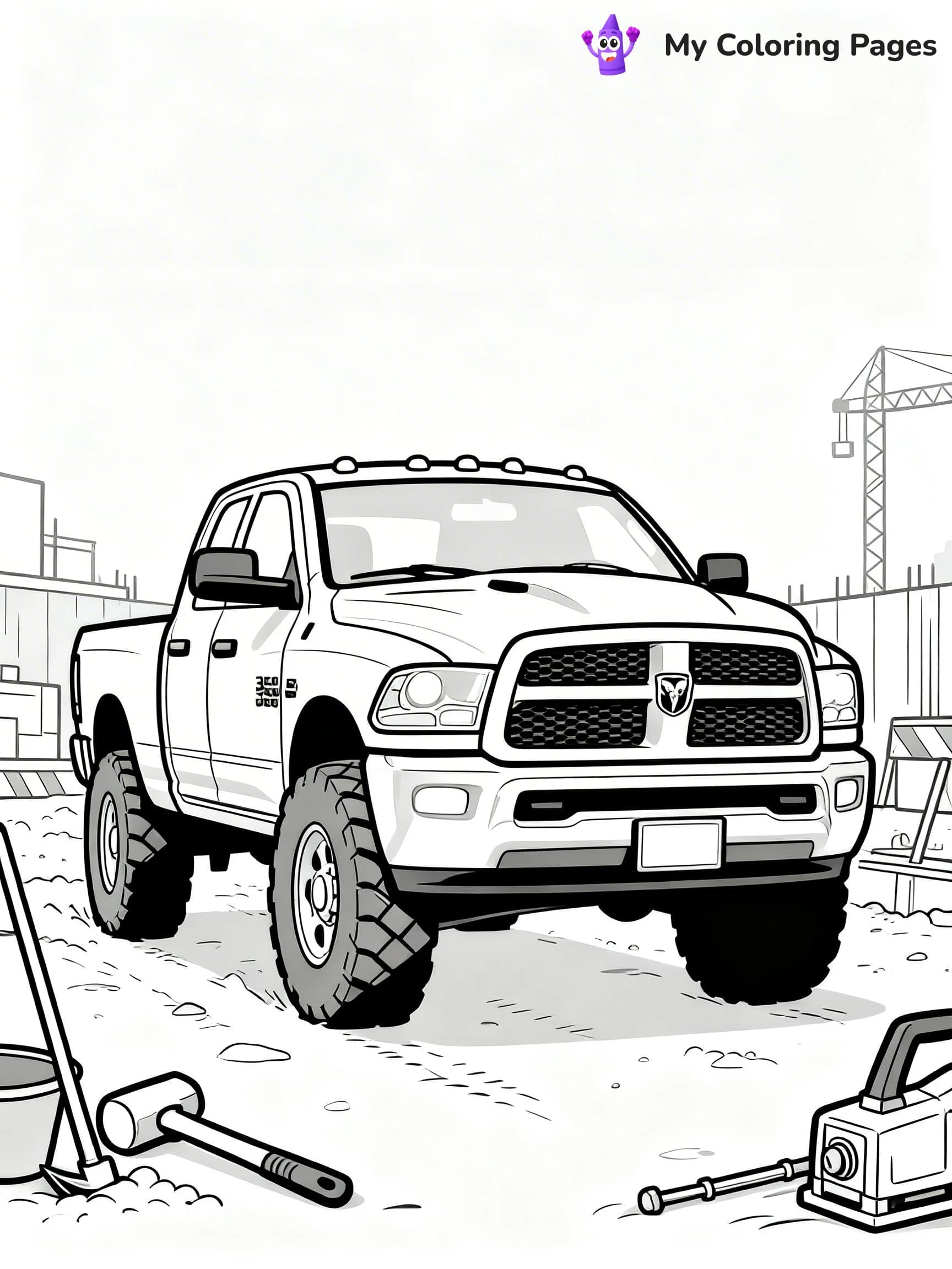 Ram Truck Coloring Pages - 3