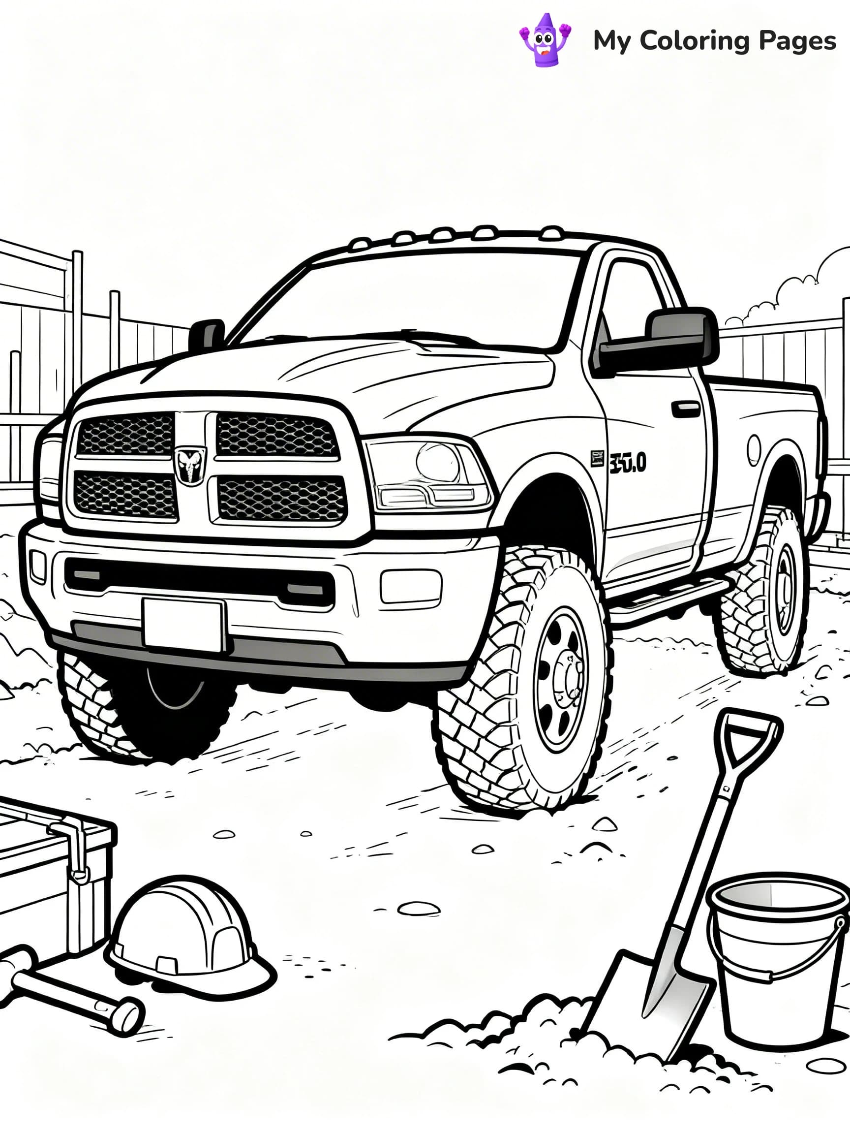Ram Truck Coloring Pages - 2
