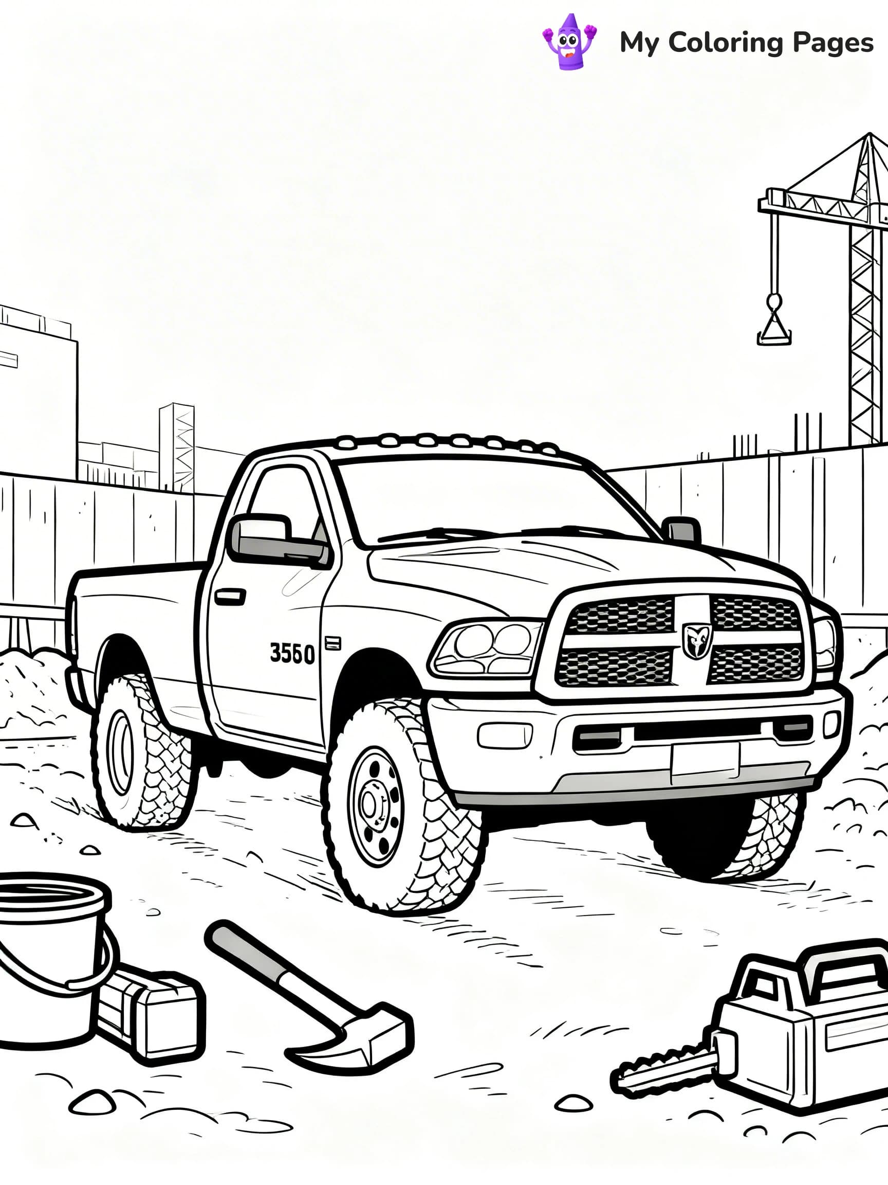 Ram Truck Coloring Pages - 1