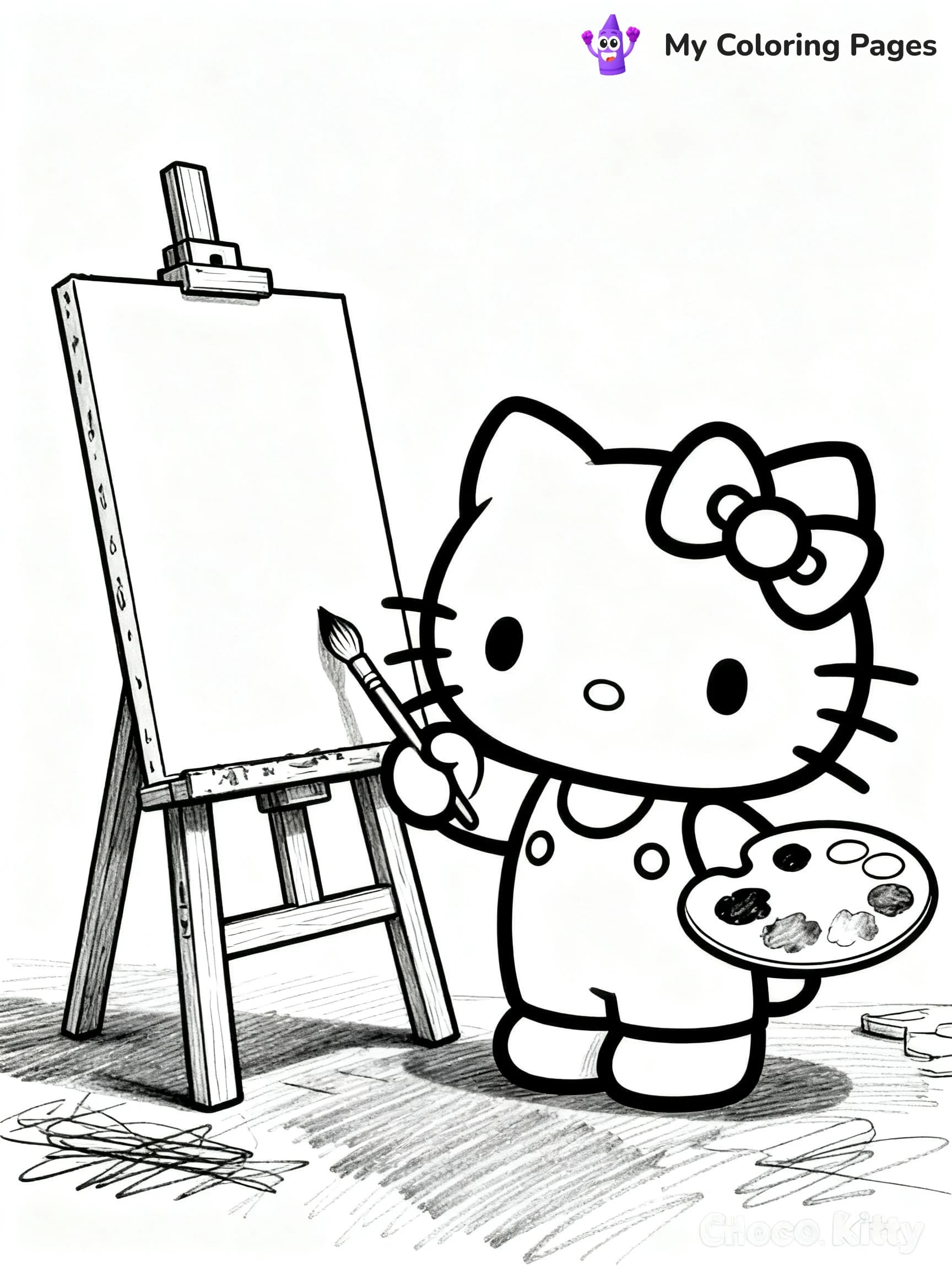 Choco Cat Coloring Pages - 16