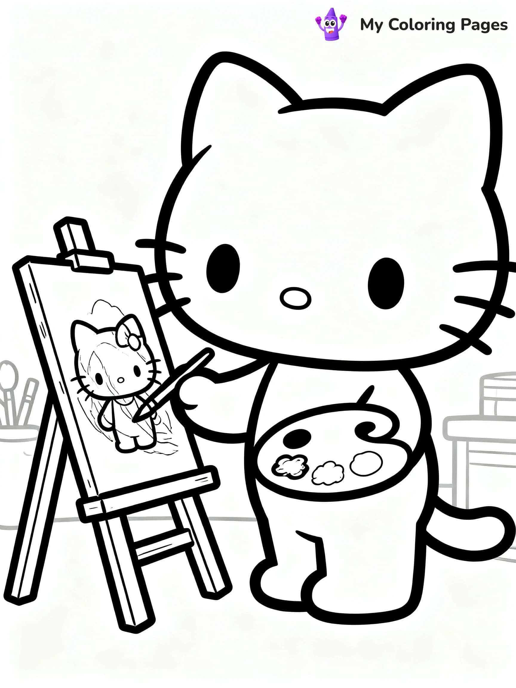 Choco Cat Coloring Pages - 15