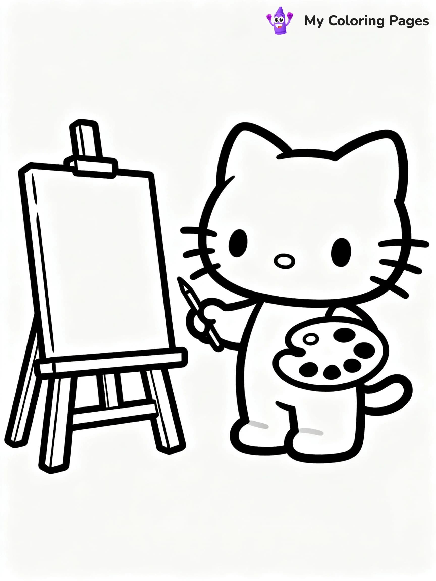 Choco Cat Coloring Pages - 14