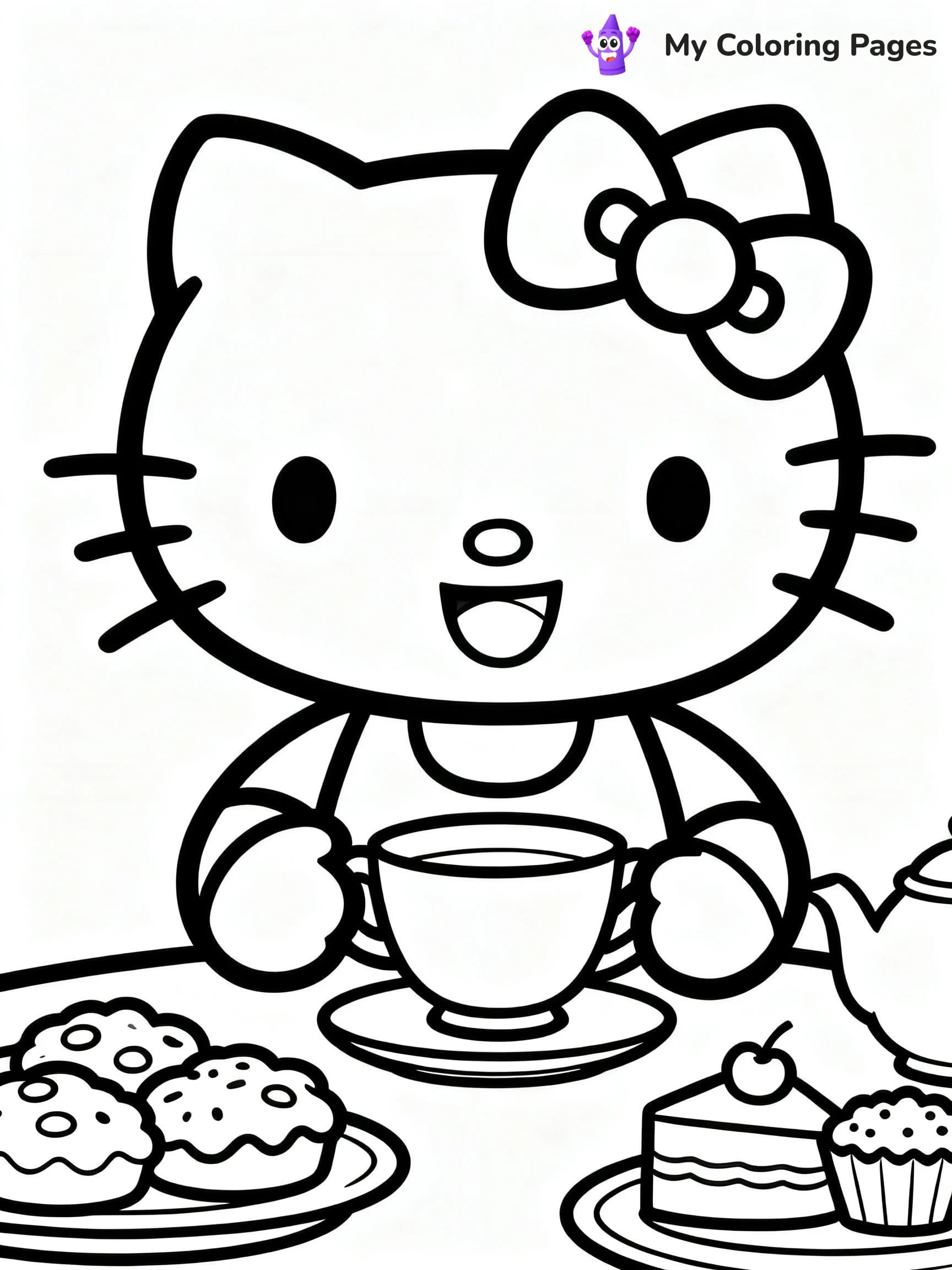 Choco Cat Coloring Pages - 10