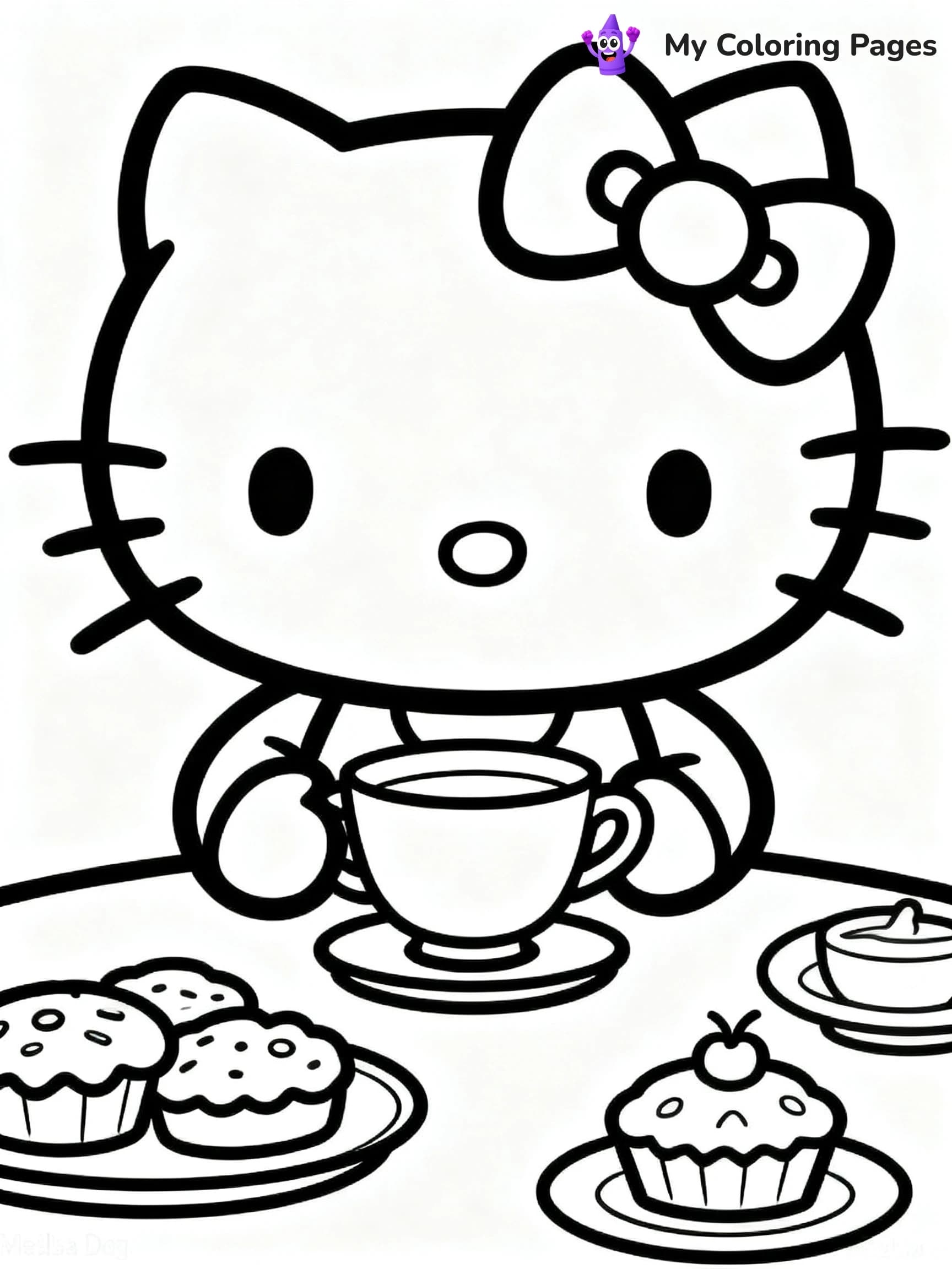 Choco Cat Coloring Pages - 9