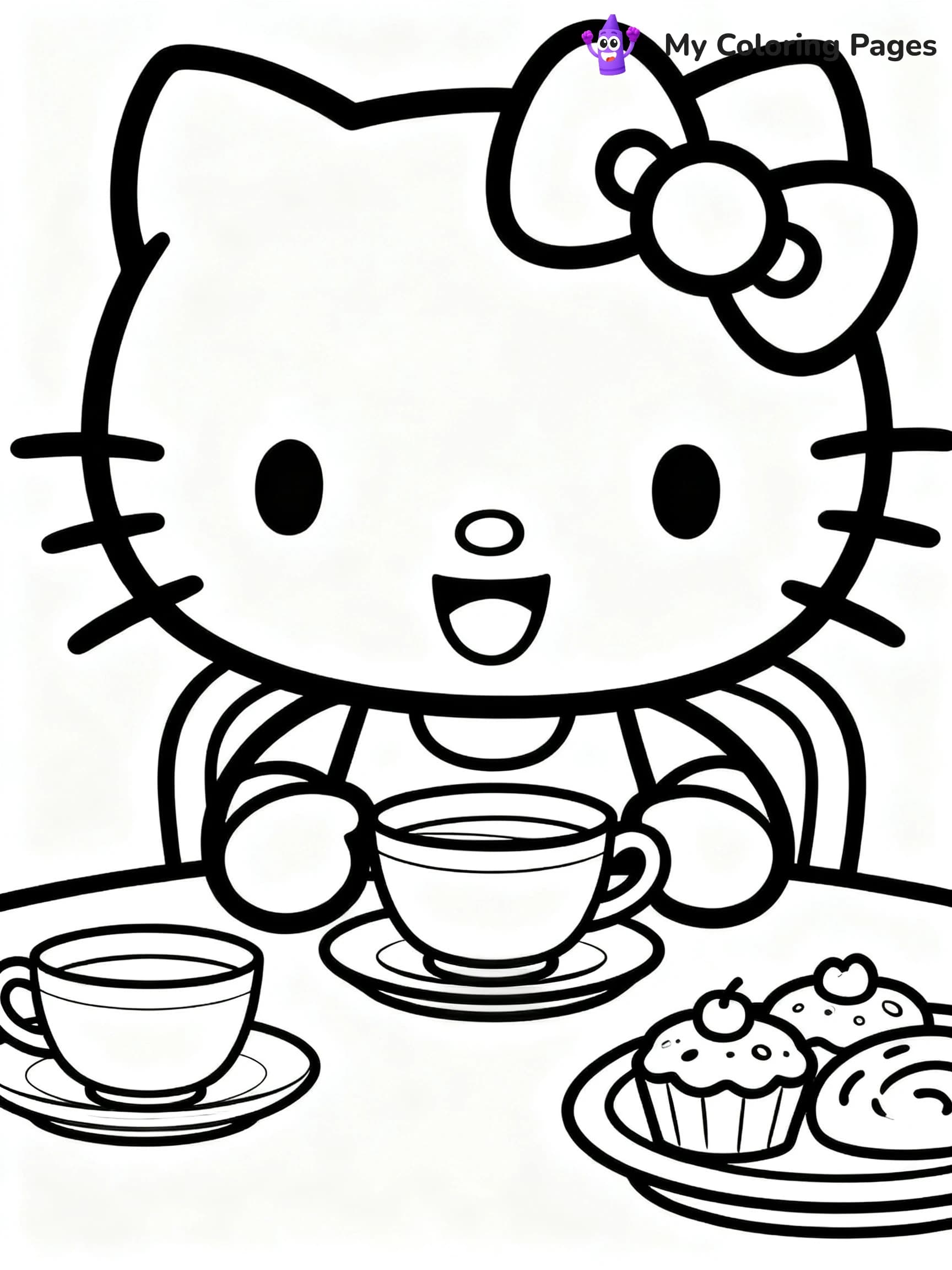 Choco Cat Coloring Pages - 8