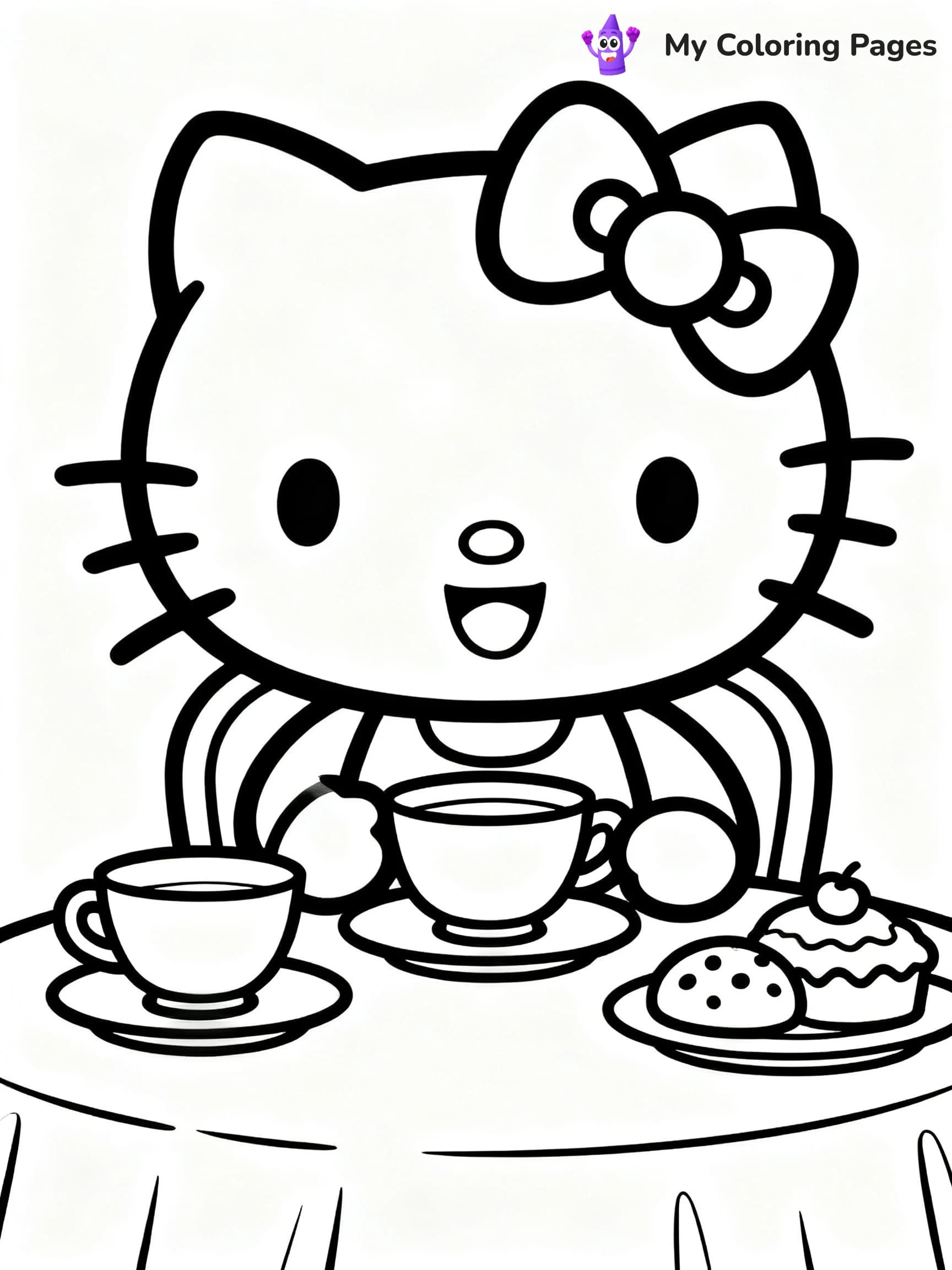 Choco Cat Coloring Pages - 7