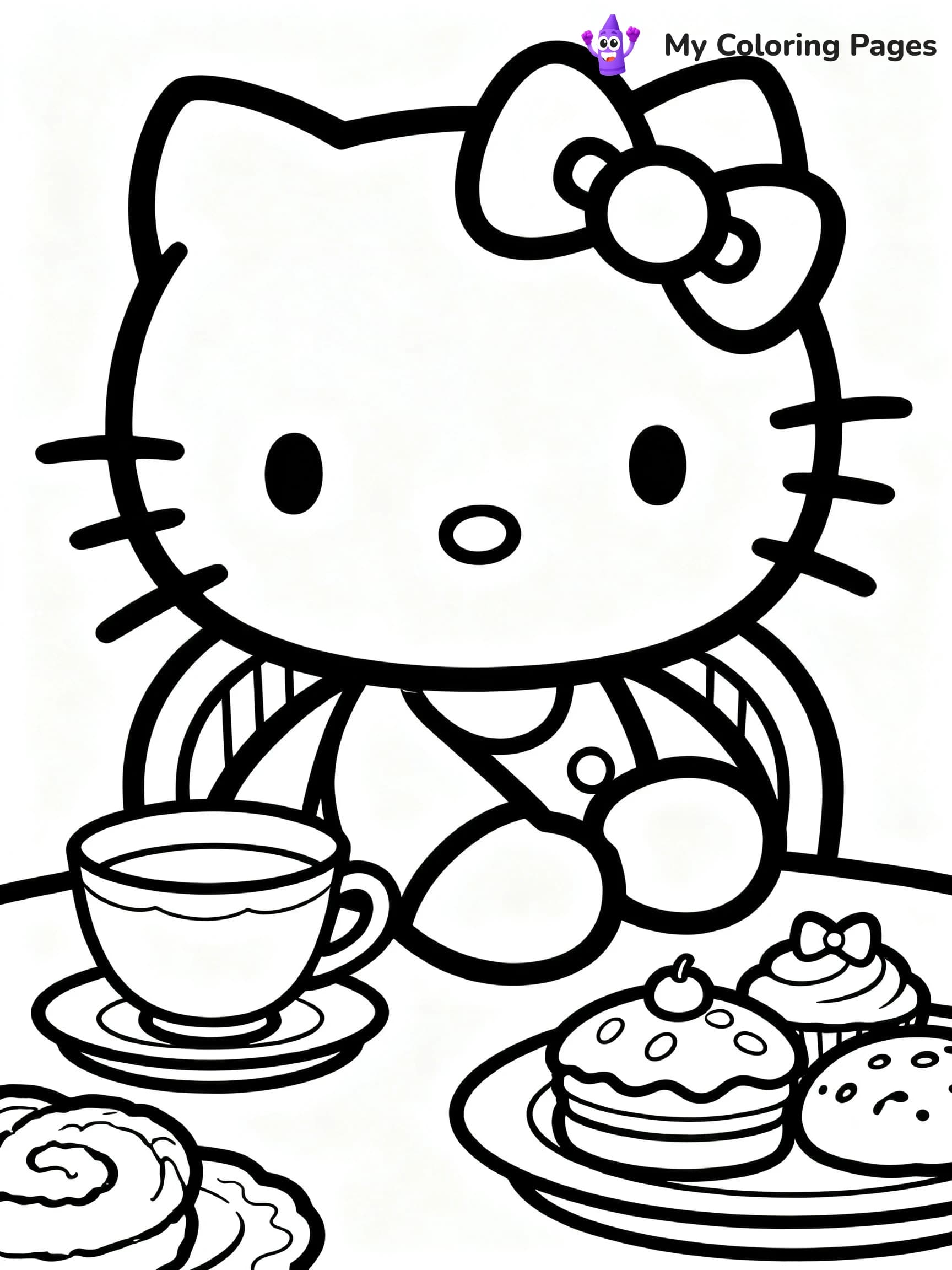 Choco Cat Coloring Pages - 6