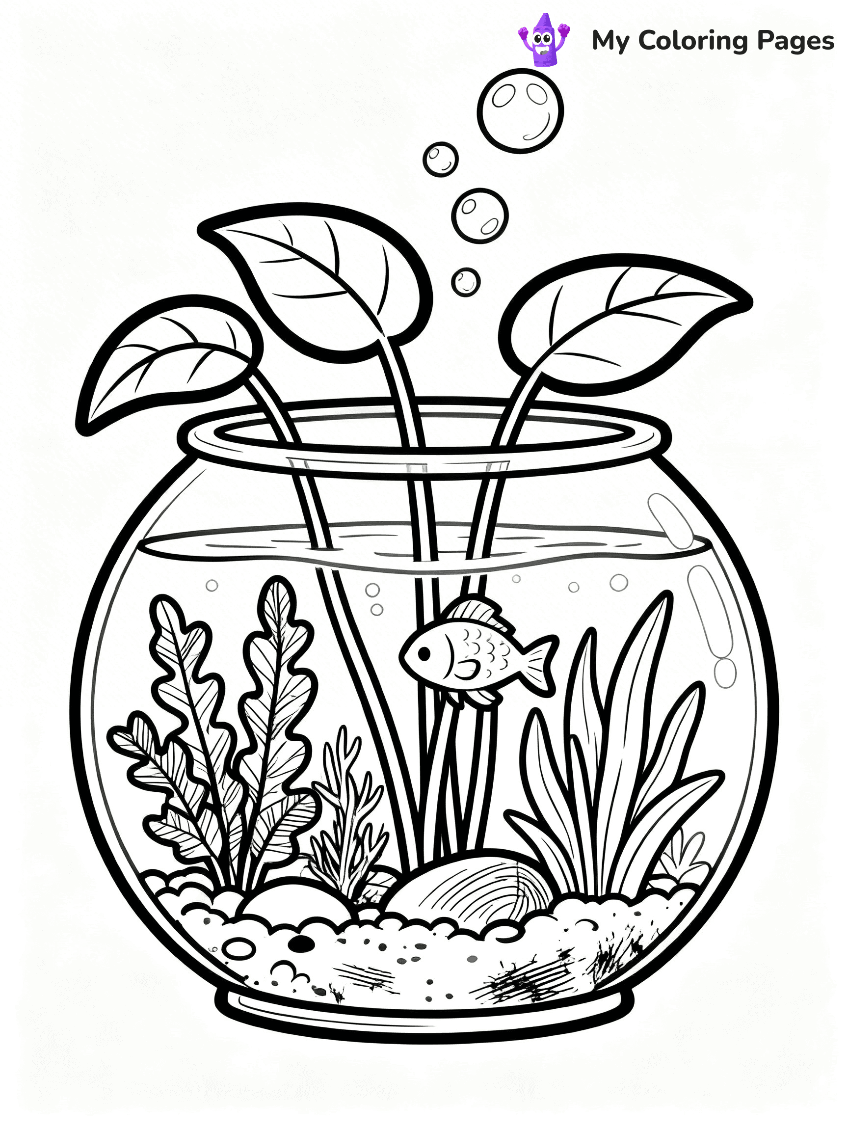 Fish Tank Coloring Pages - 21