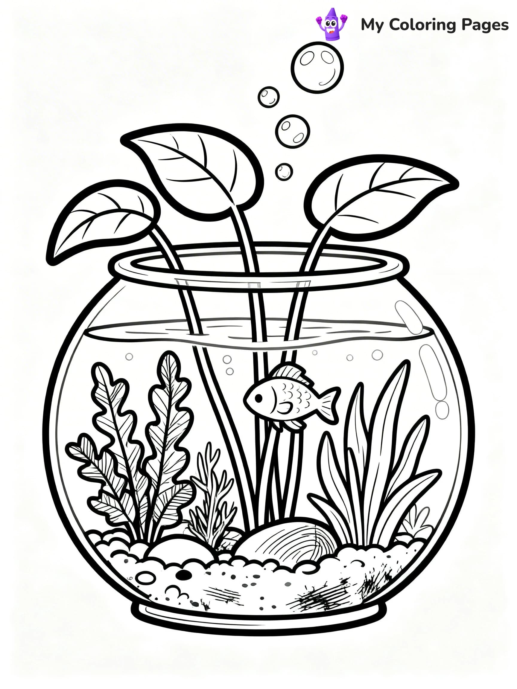Fish Tank Coloring Pages - 20
