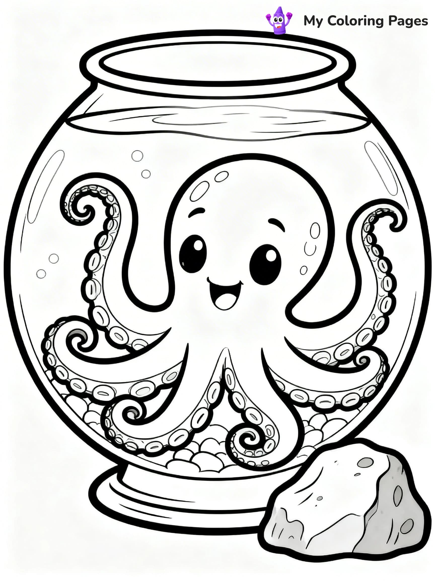Fish Tank Coloring Pages - 17