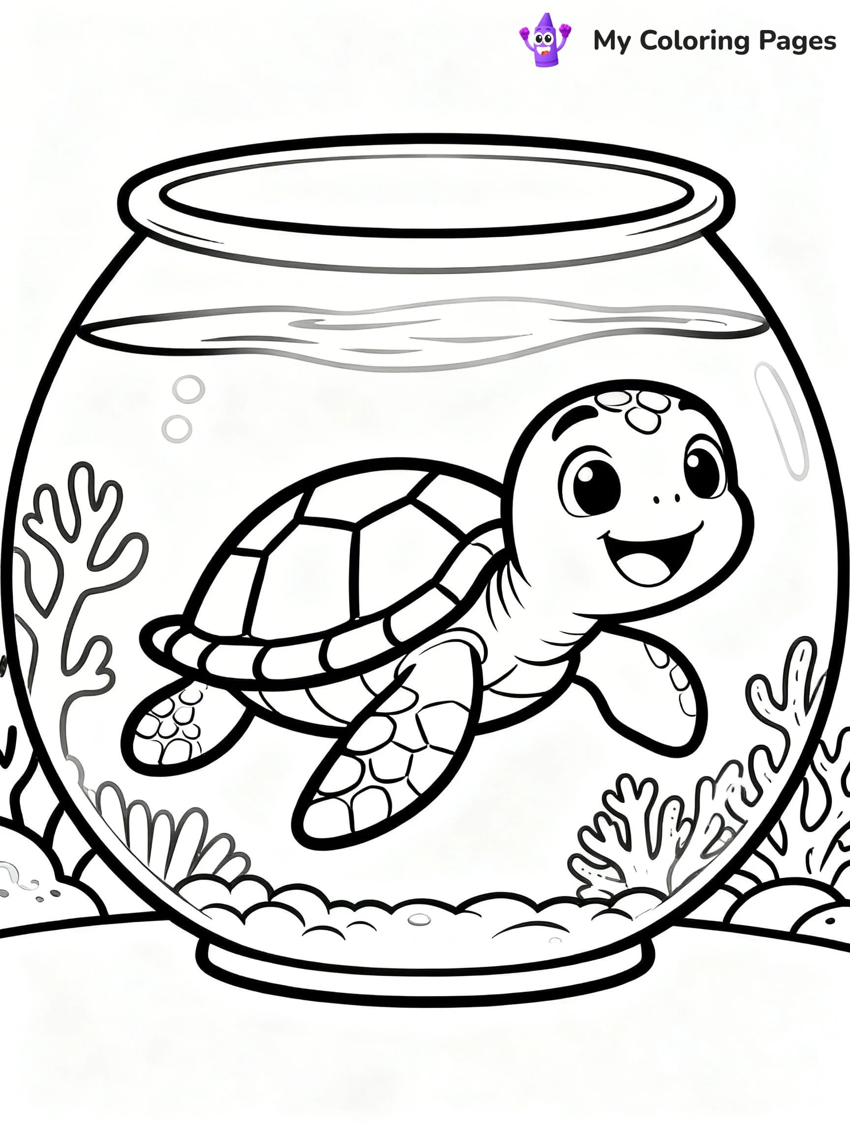 Fish Tank Coloring Pages - 12