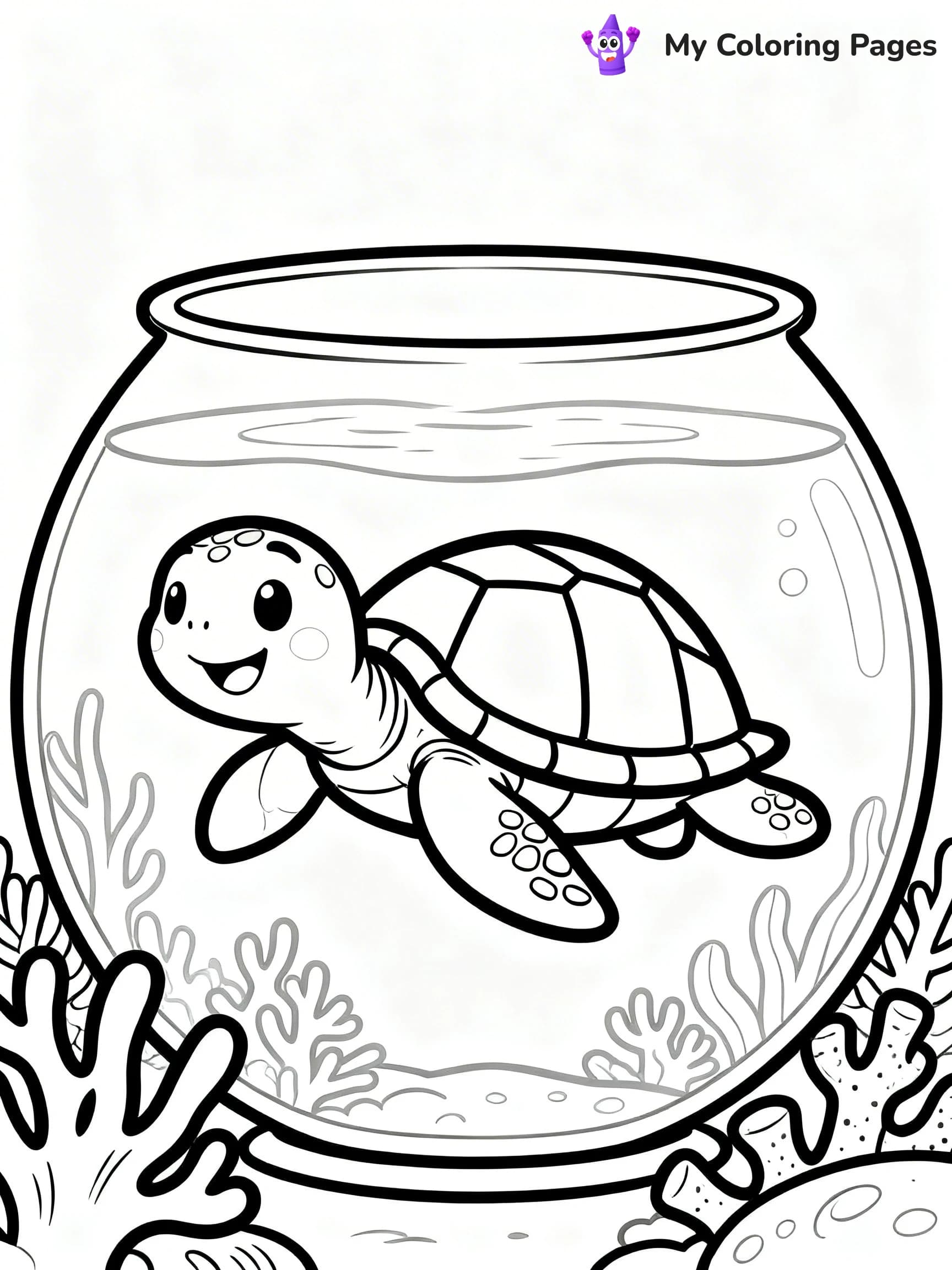 Fish Tank Coloring Pages - 11