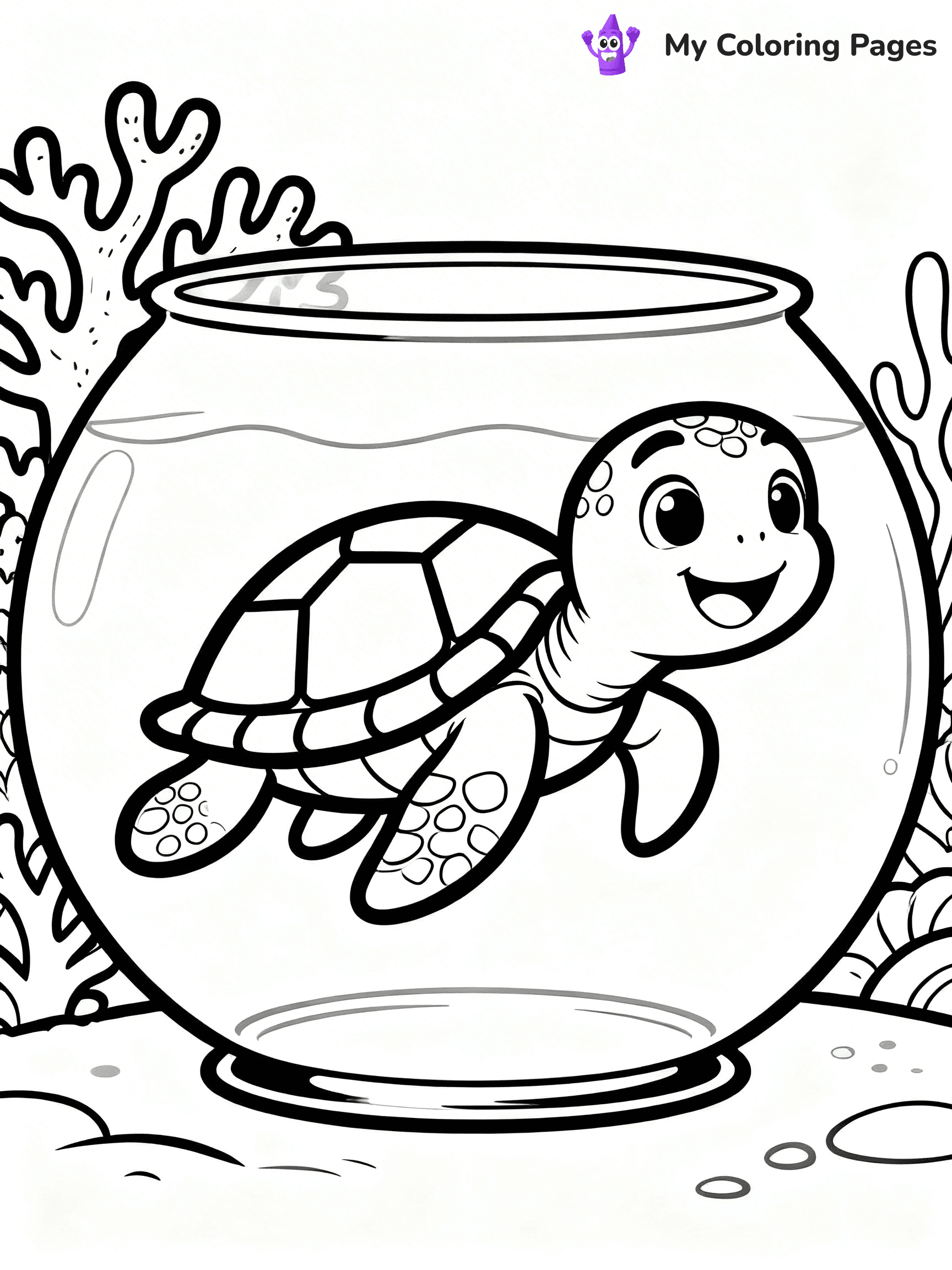 Fish Tank Coloring Pages - 10