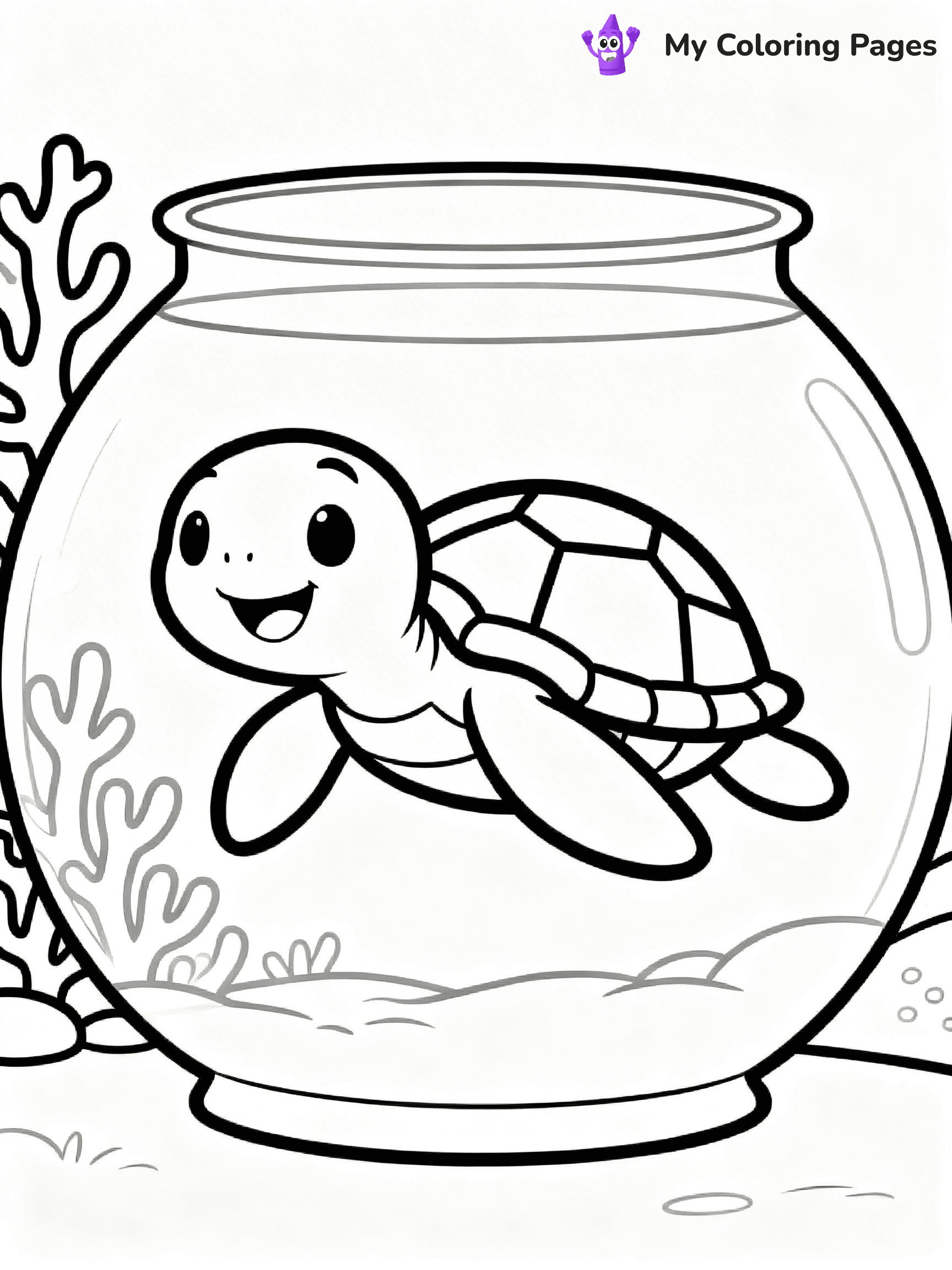 Fish Tank Coloring Pages - 9