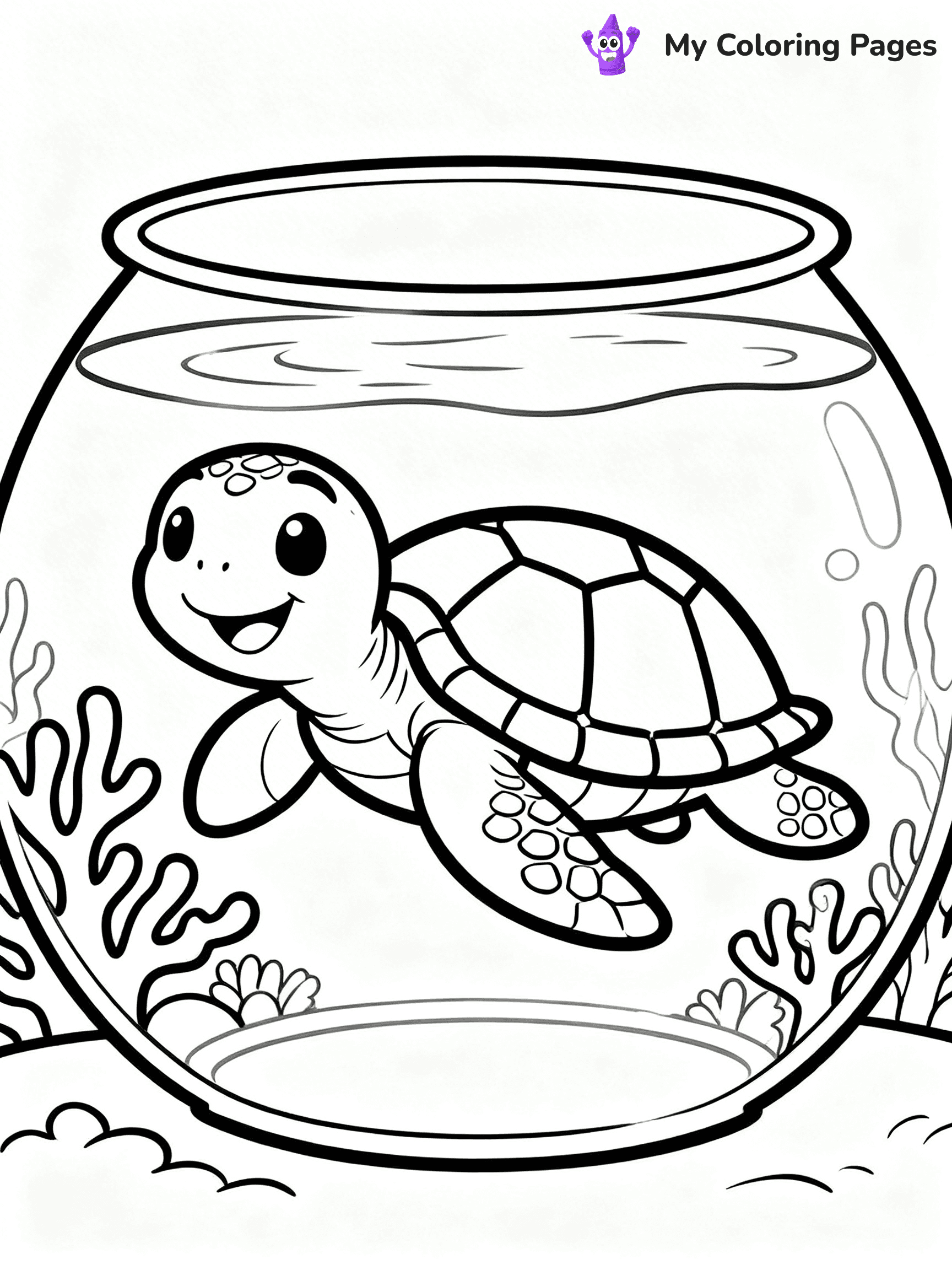 Fish Tank Coloring Pages - 8