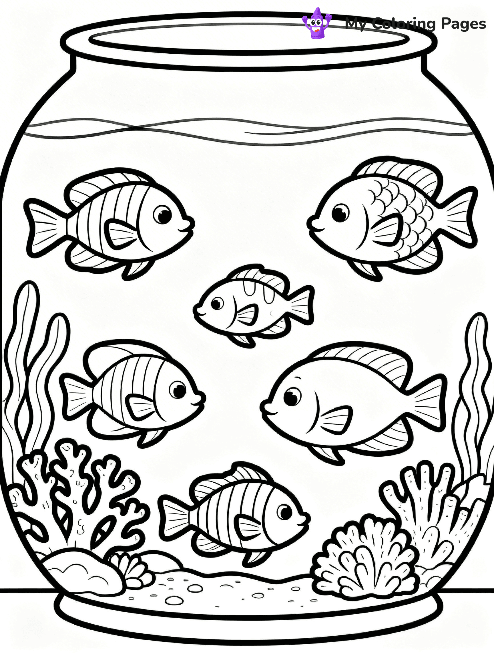 Fish Tank Coloring Pages - 6